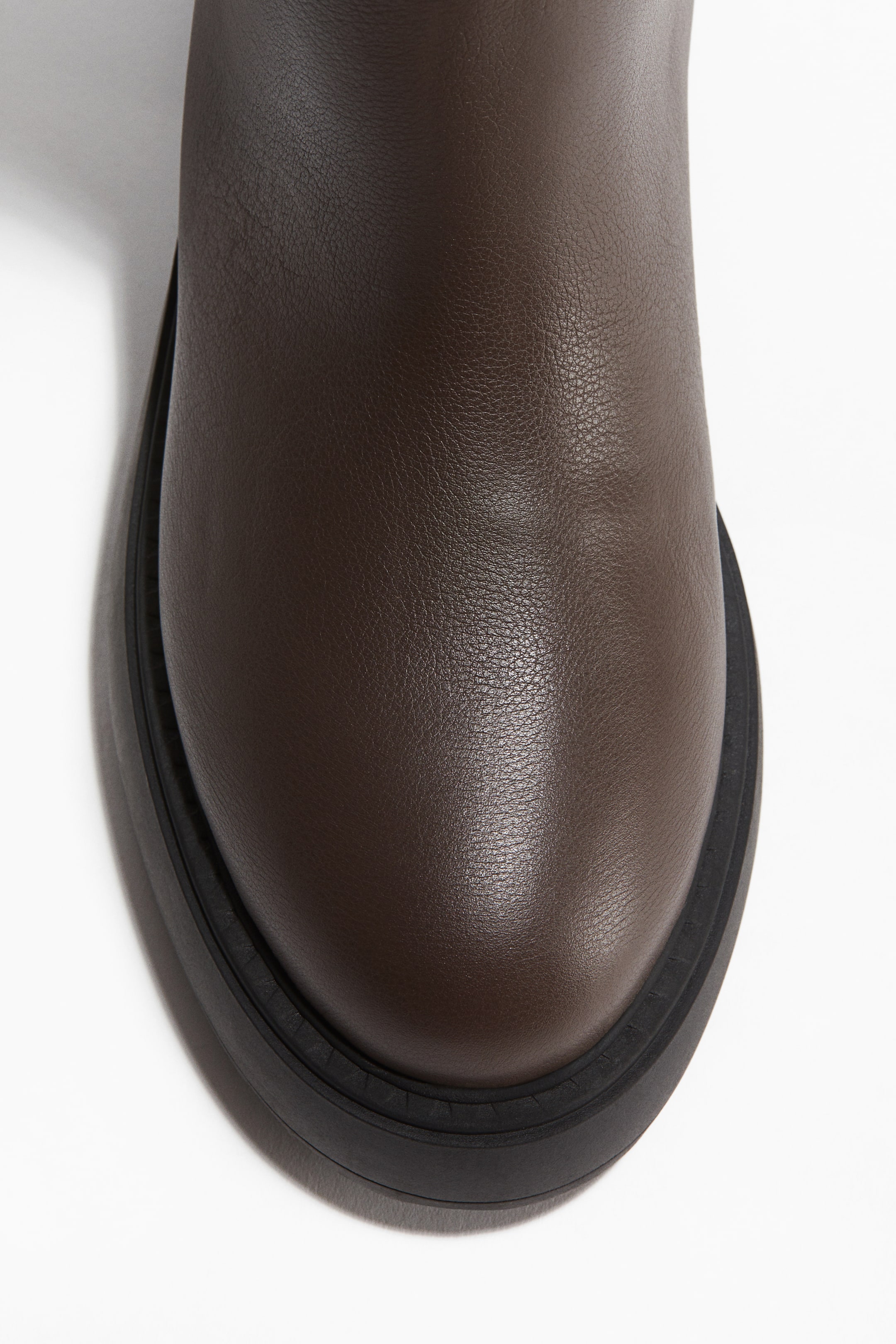 View larger image: Warm-lined leather boots - Dark brown - Ladies | H&M SG 4