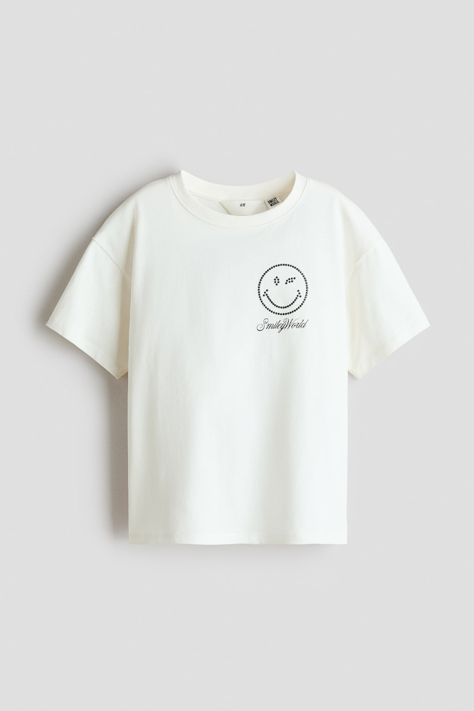 Printed Cotton T-Shirt - Ivory/SmileyWorld®/Light dusty blue/Cinnamoroll/Light pink/Snoopy/White/Pochacco/Pink/Lilo & Stitch/Light yellow/CapyFun - 1