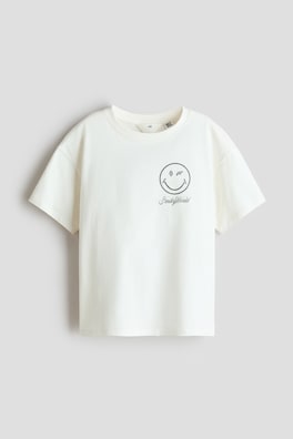 T-shirt i bomull med tryck