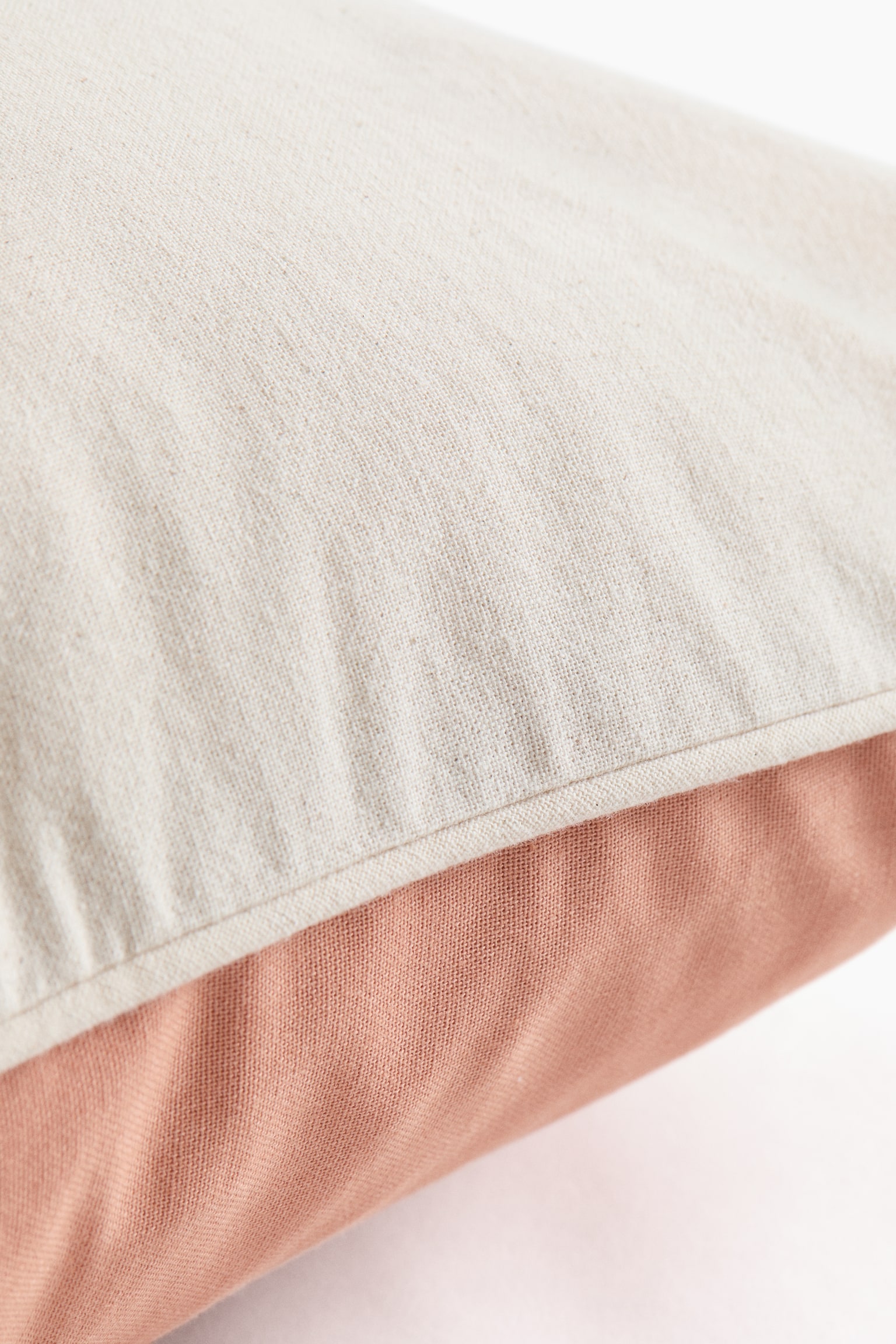 Canvas cushion cover - Pink/Light khaki green/Yellow - 6