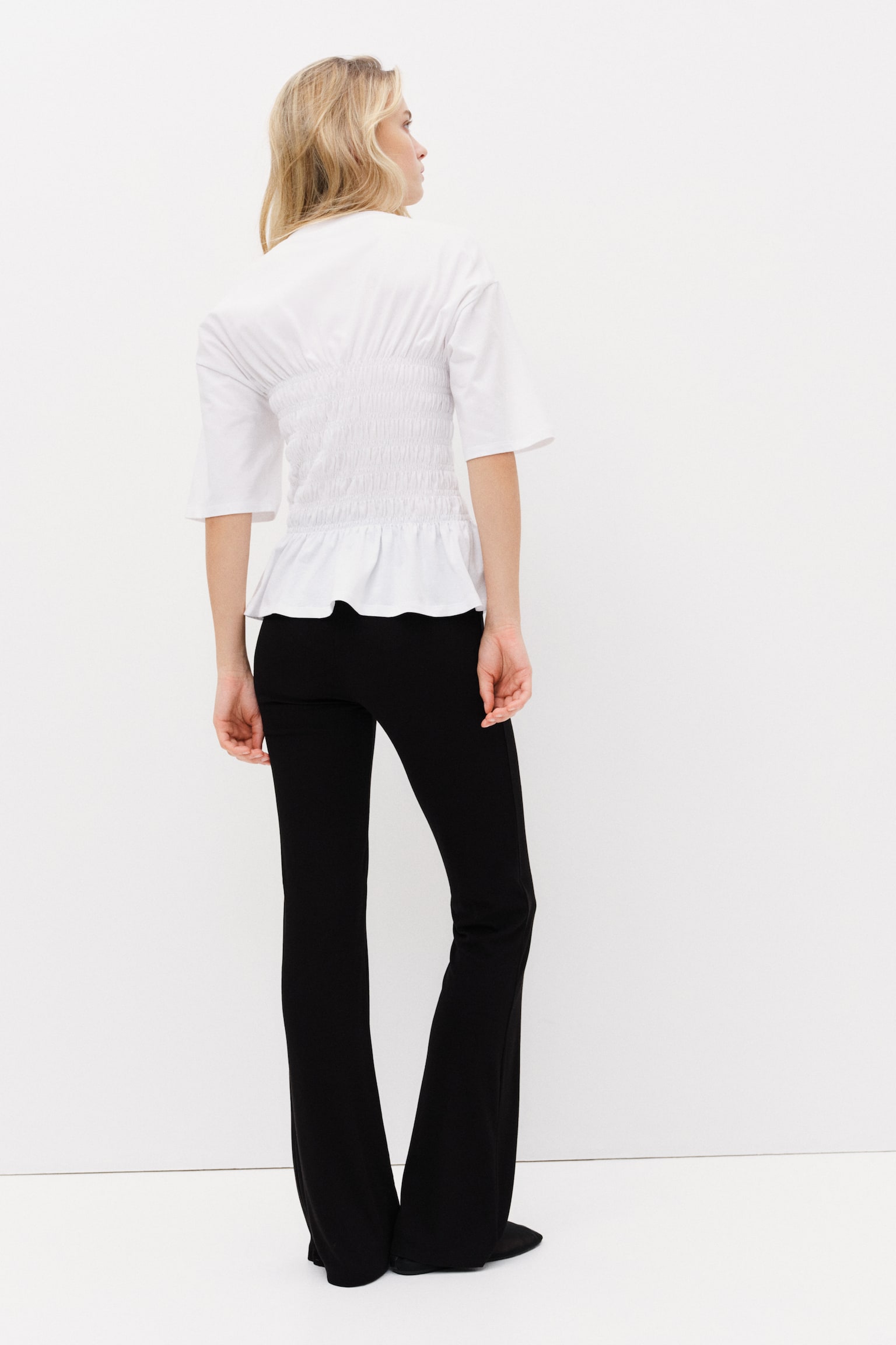Pantalon évasé en jersey - 3