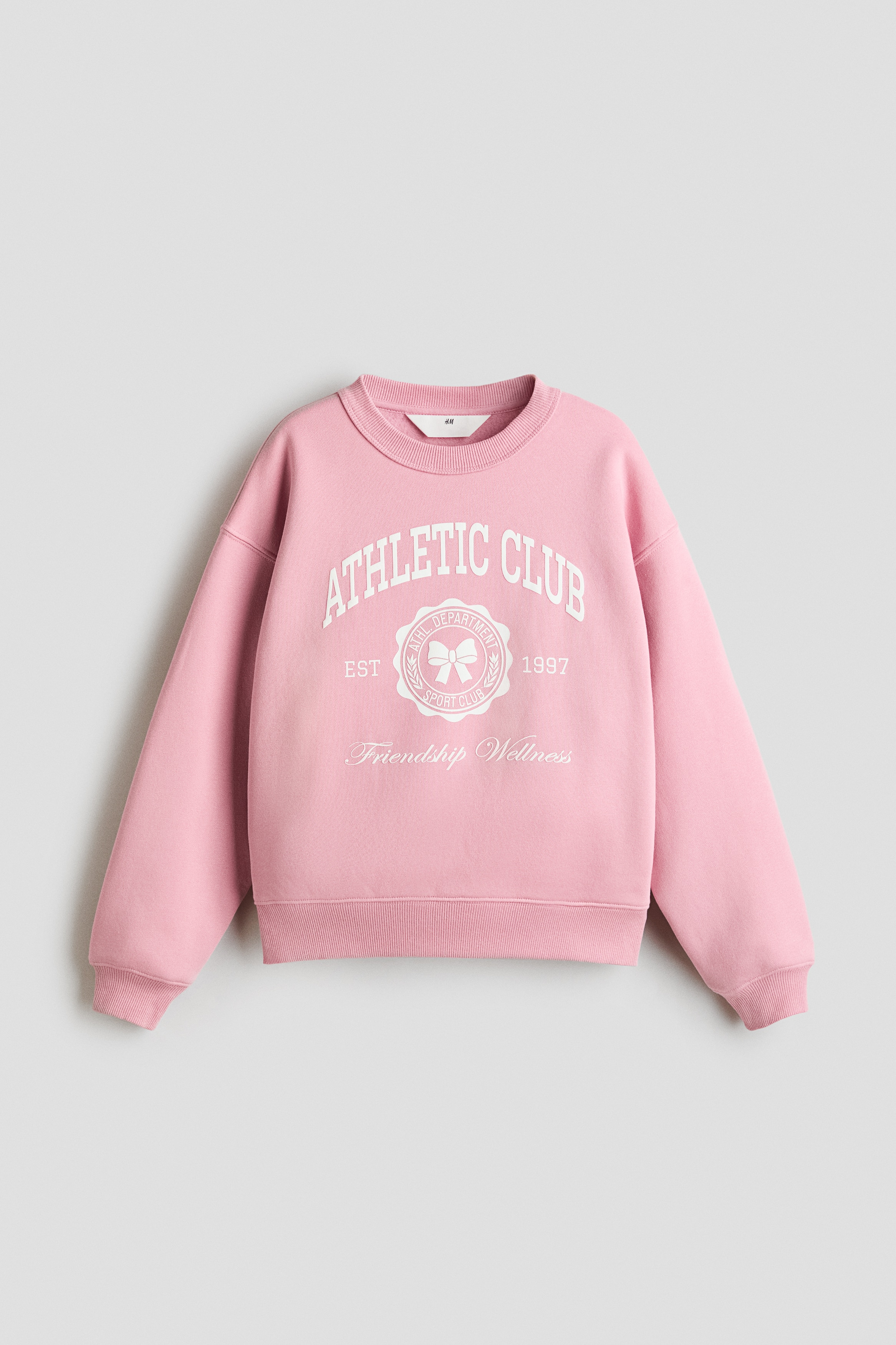 Sweatshirt with Printed Motif - Pink/Athletic Club/Navy blue/Le Marais