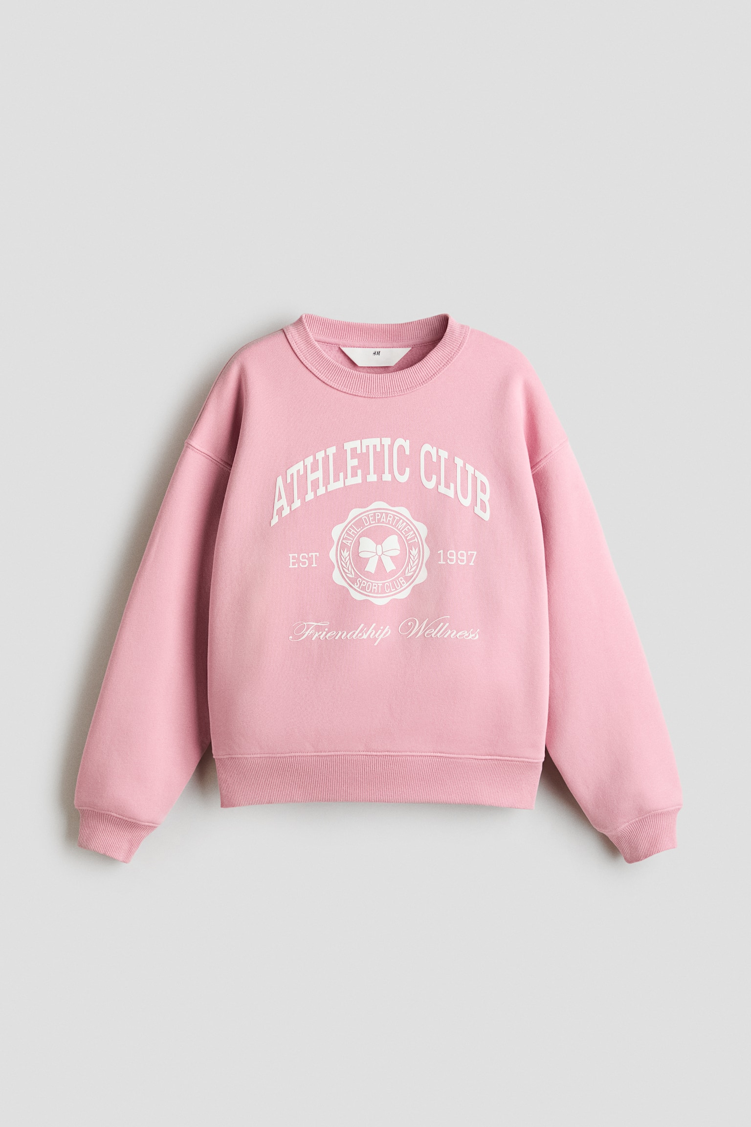 Sweatshirt med trykt motiv - Rosa/Athletic Club/Lys beigemeleret/Paris/Marineblå/Le Marais - 1