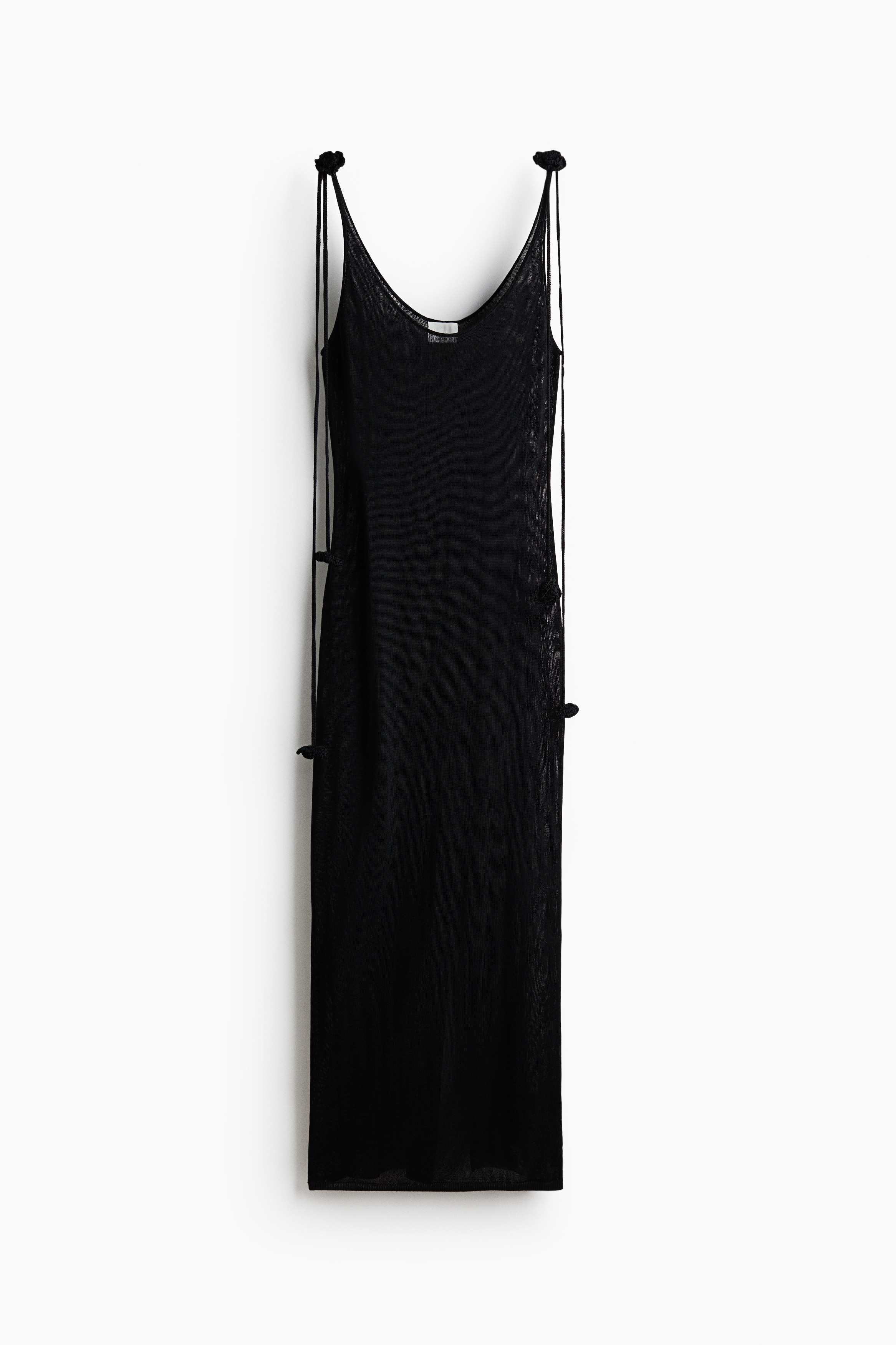 Fine-Knit Silk-Blend Dress - Black
