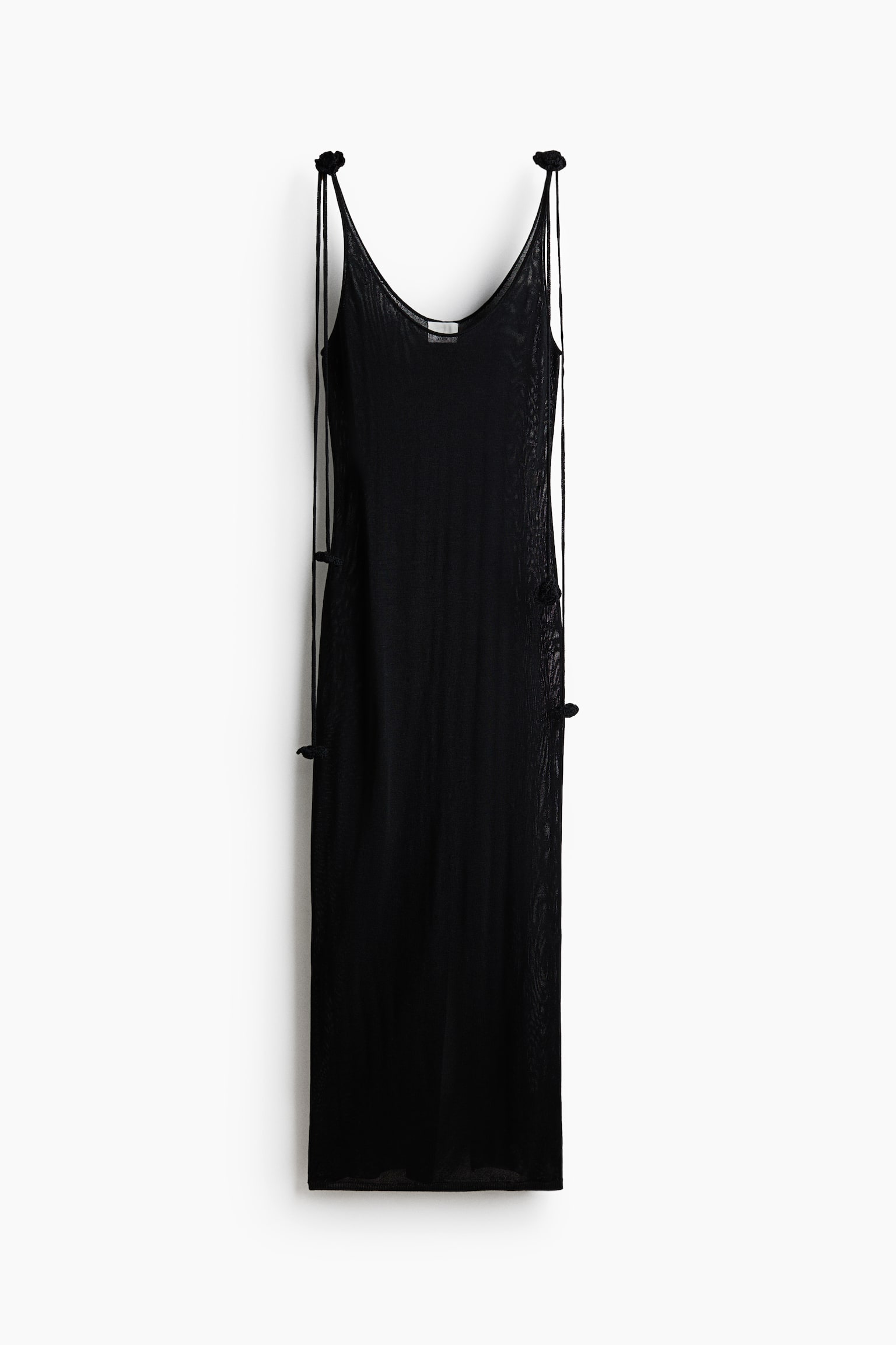 Fine-knit silk-blend dress - Black - 2