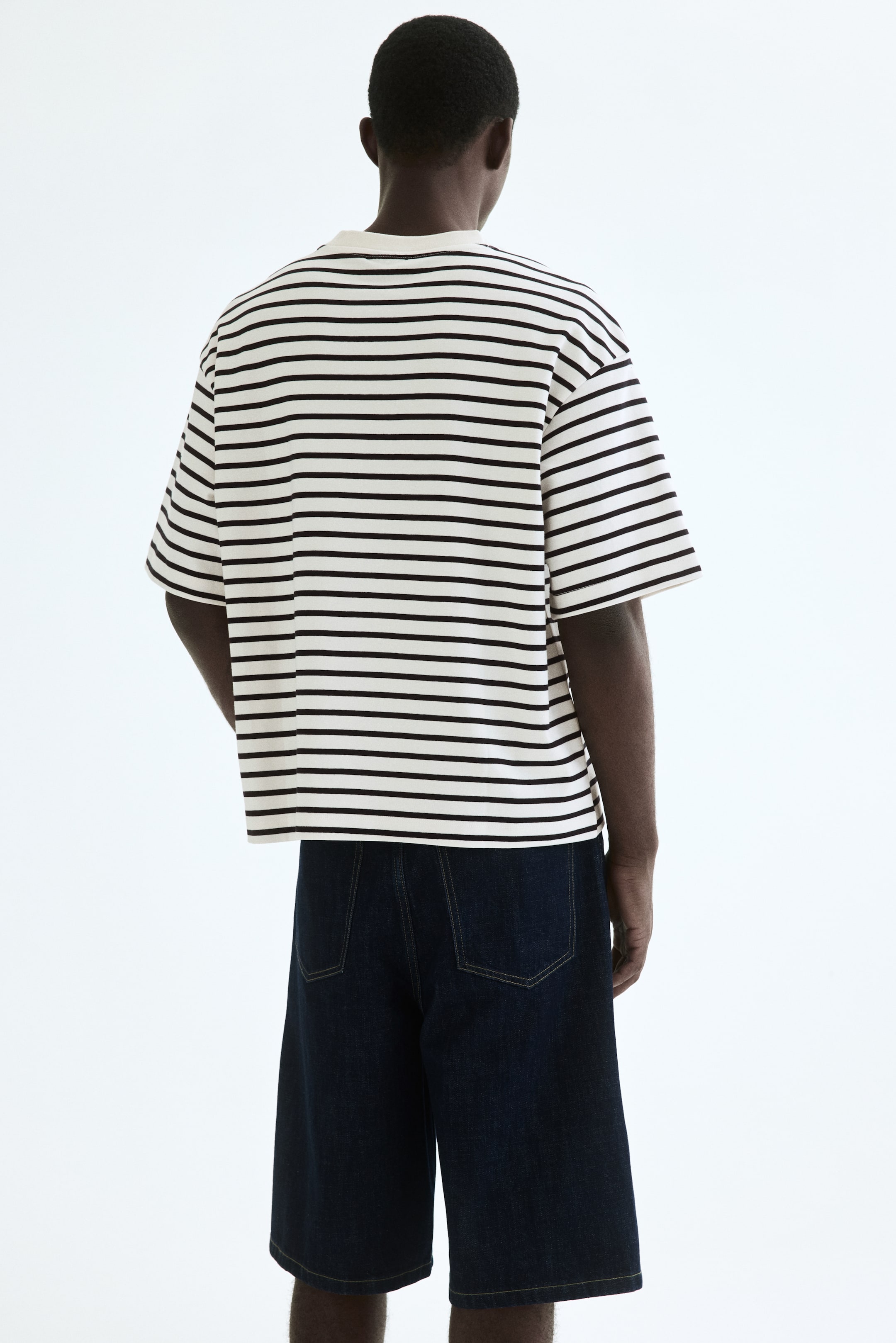 Мужские футболки H&M Relaxed-Fit Interlock Cotton T-Shirt — фото 6
