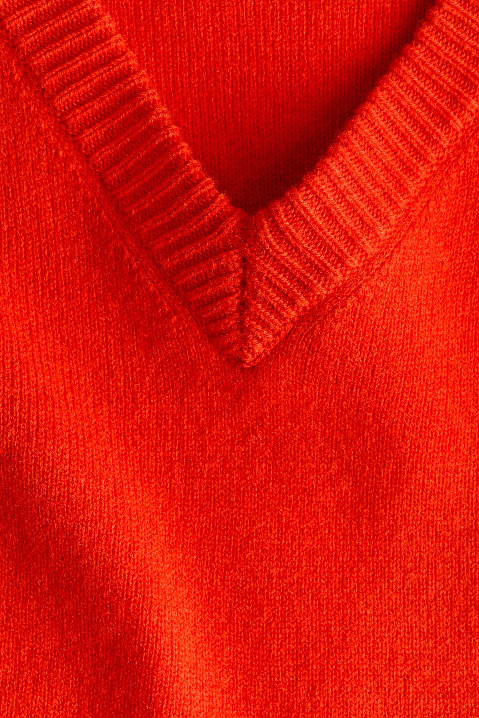 Wool-blend jumper - Bright red/Cream - 5