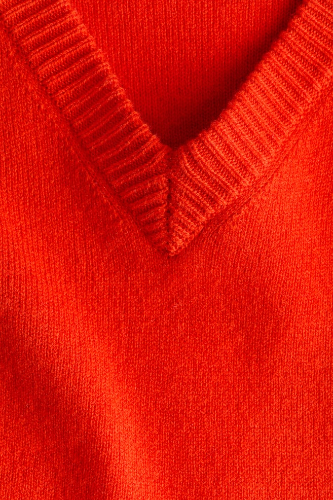 Pullover aus Wollmix-Knallrot - 5