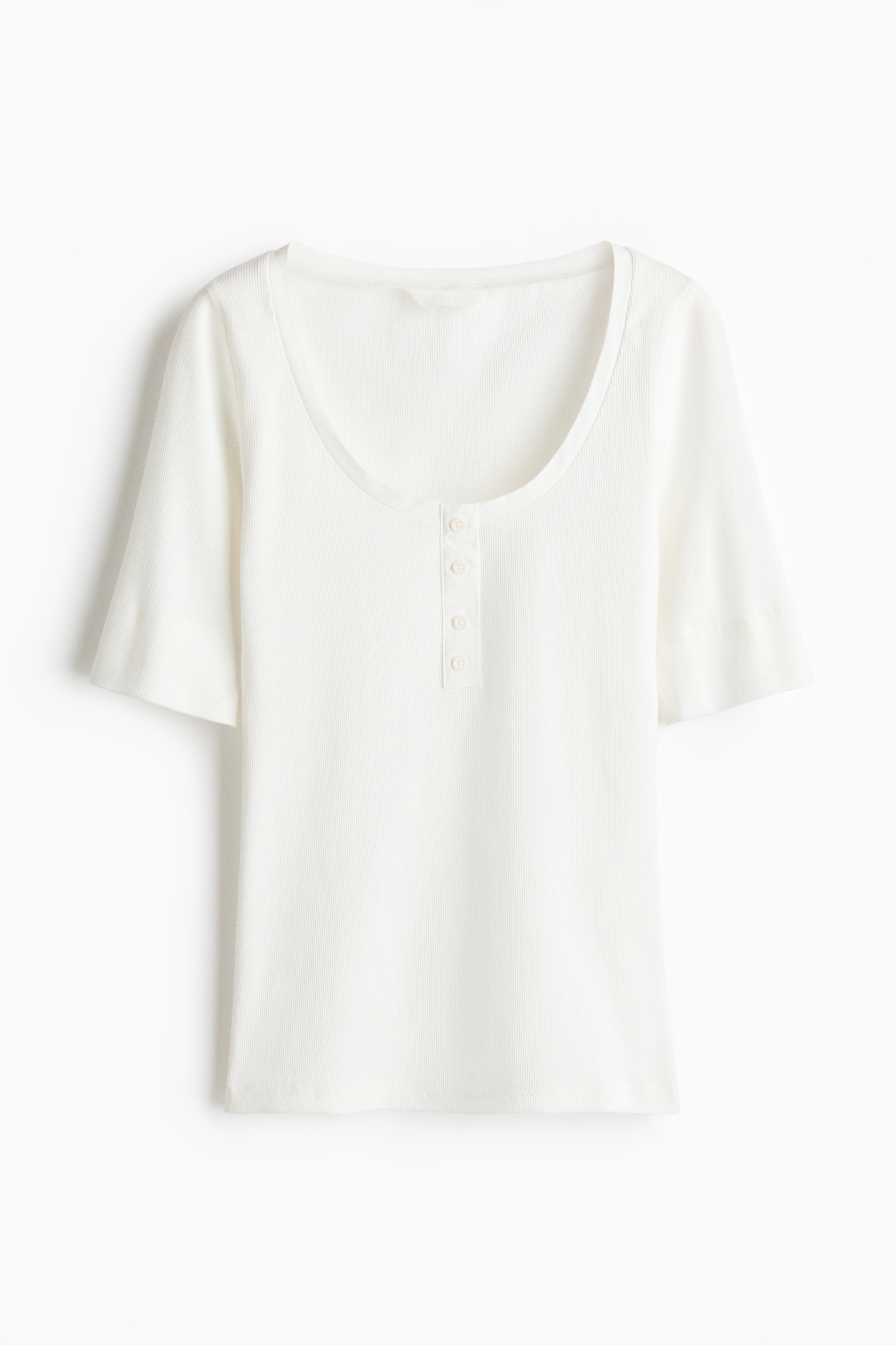 Haut en coton côtelé - Blanc/Noir/Brun foncé/Vert kaki foncé