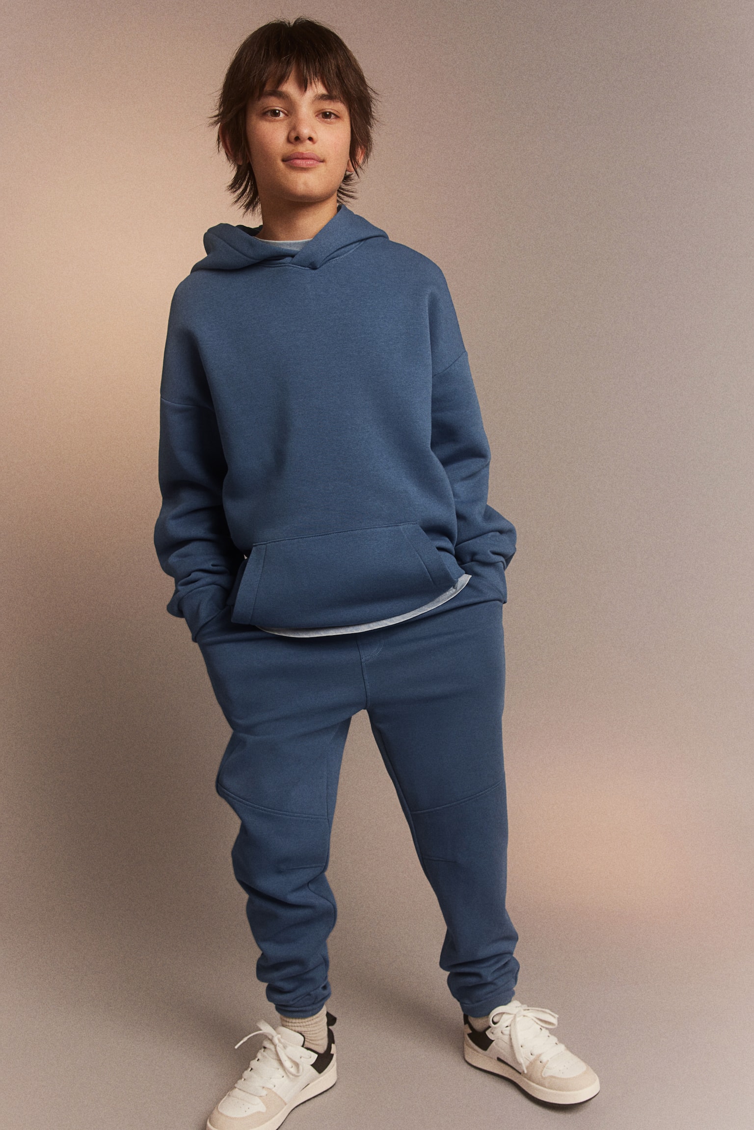 Interlock Jersey Joggers - Dusty blue/Dark grey - 5