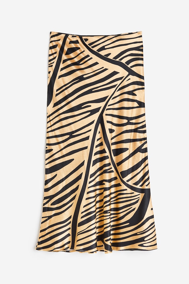 Flared skirt - Beige/Tiger striped - 2