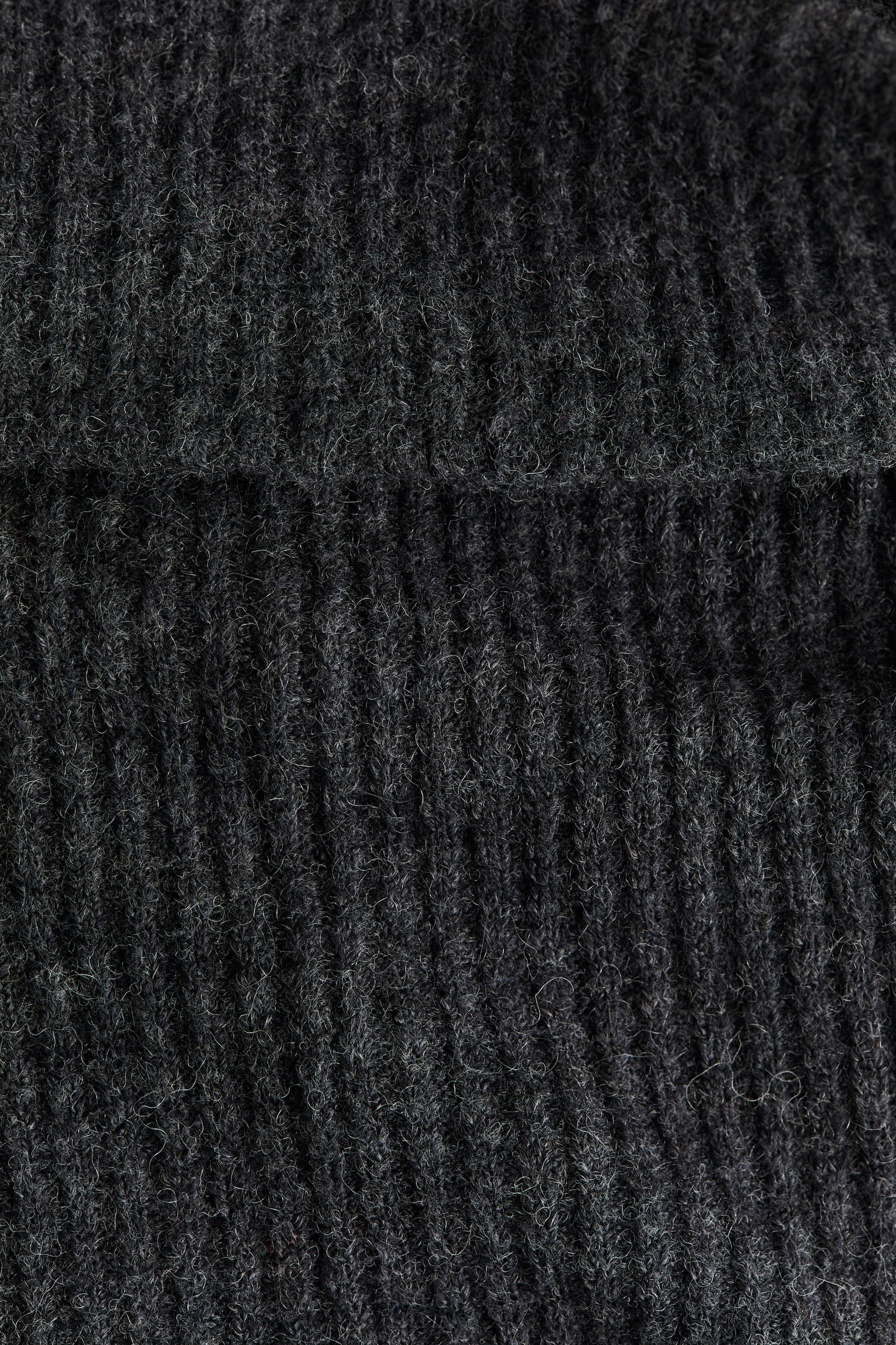 שמלת ריב עם כתפיים חשופות - אפור כהה מלאנז'/בז' מלאנז'/קרם/אדום - 5