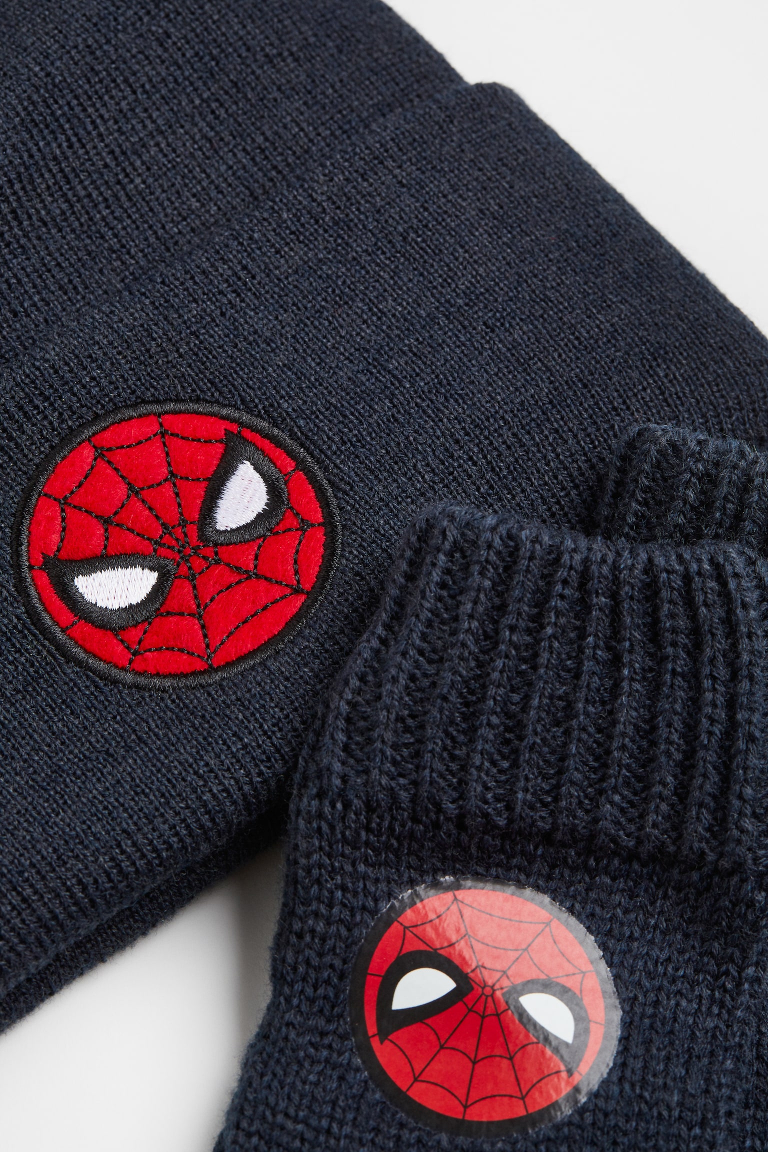 2-piece Design Detail Knit Set - Dark blue/Spider-Man/Black/The Mandalorian - 2