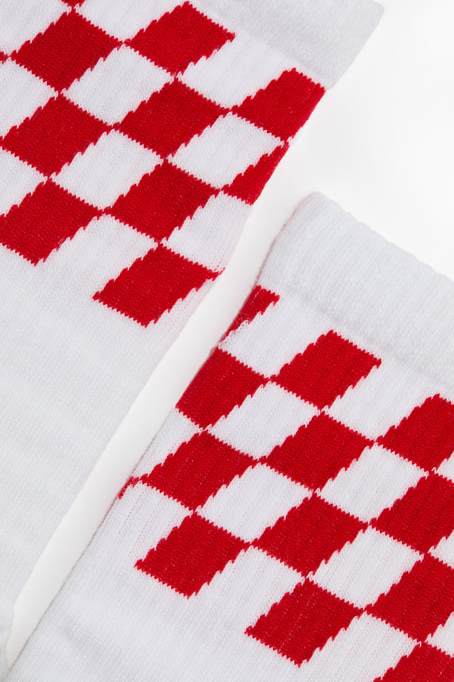 גרביים - לבן/משבצות - 2