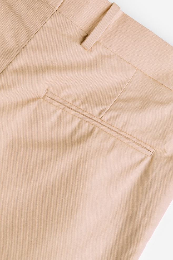 Loose Fit Tailored twill trousers - Beige - 4