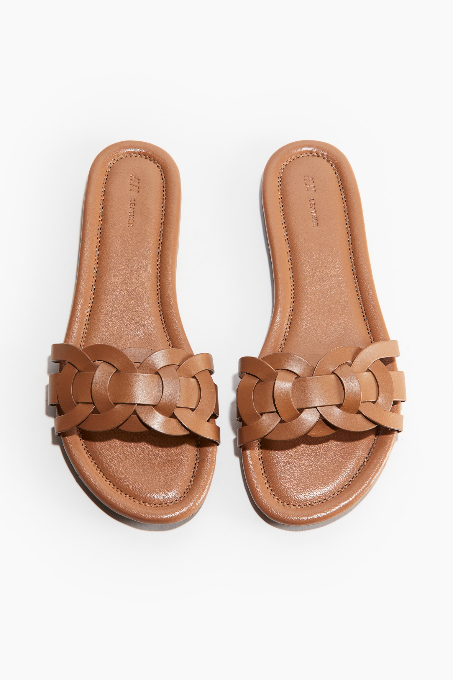 Leather Sandals - Light brown/Black/Burgundy - 1