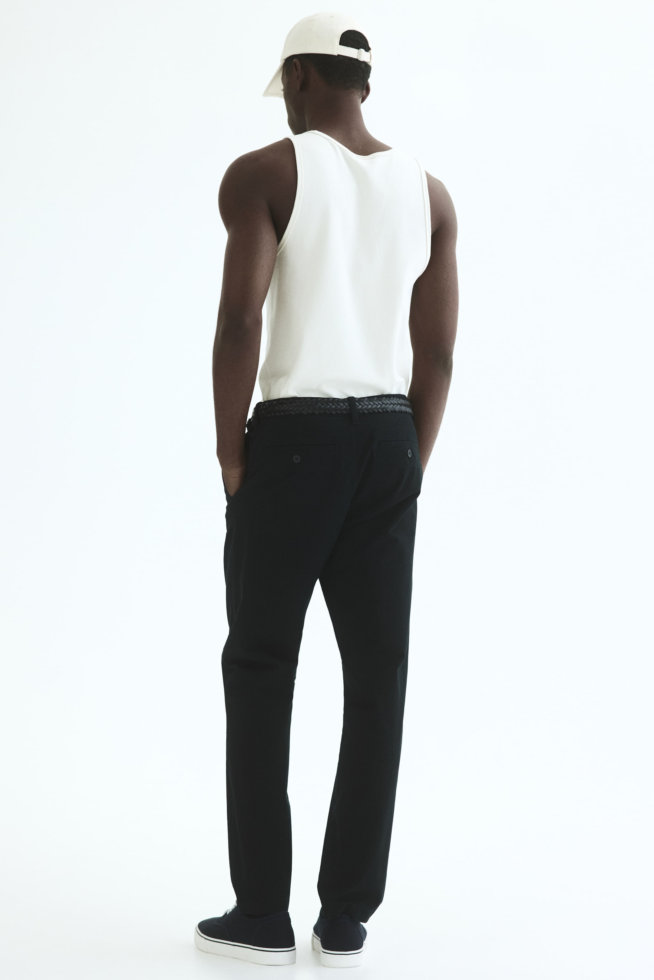 Мужские брюки H&M Slim-Fit Cotton Chinos — фото 4