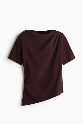 Asymmetrisk topp med drapering