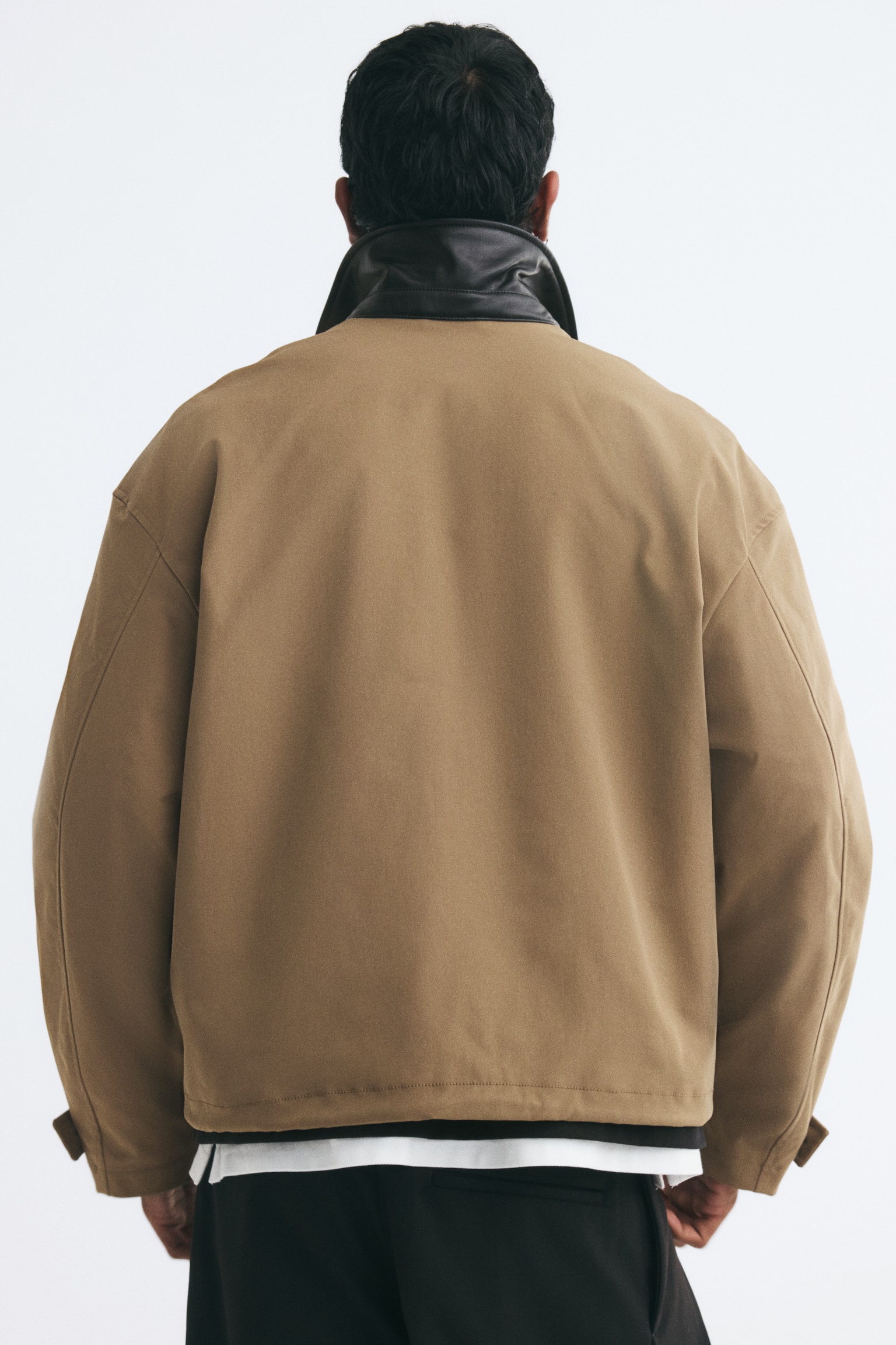 Мужские куртки H&M Twill Shacket, цвет: Бежевый / Коричневый — фото 6