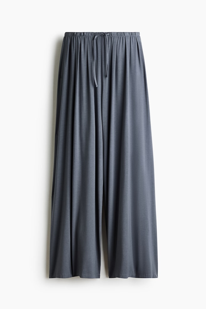 Jersey drawstring trousers - Dark grey/Dark brown/Black - 1