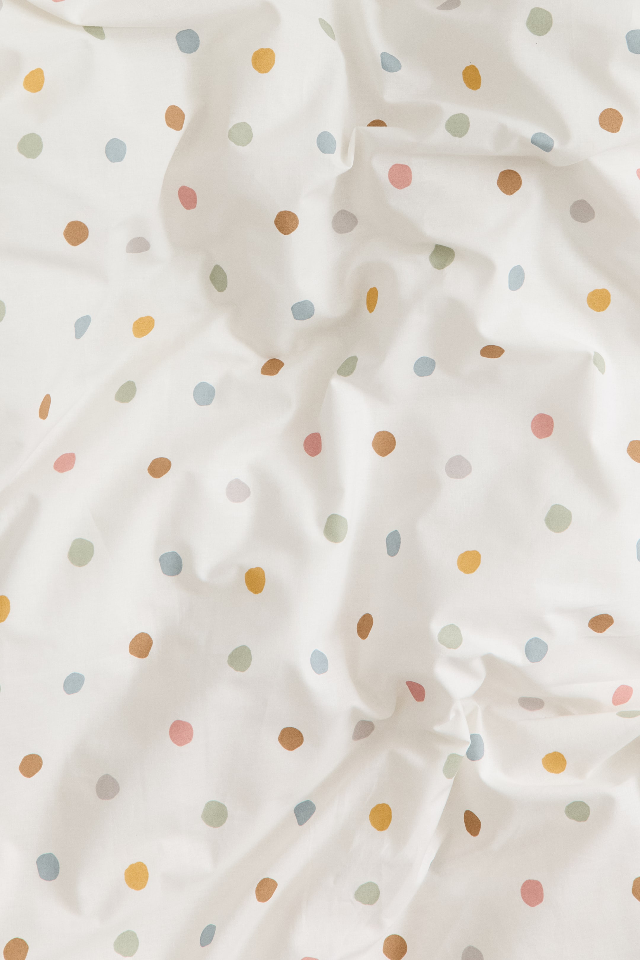 Grotere afbeelding bekijken: Katoenen dekbedset - eenpersoons - Wit/stippen - HOME | H&M NL 4