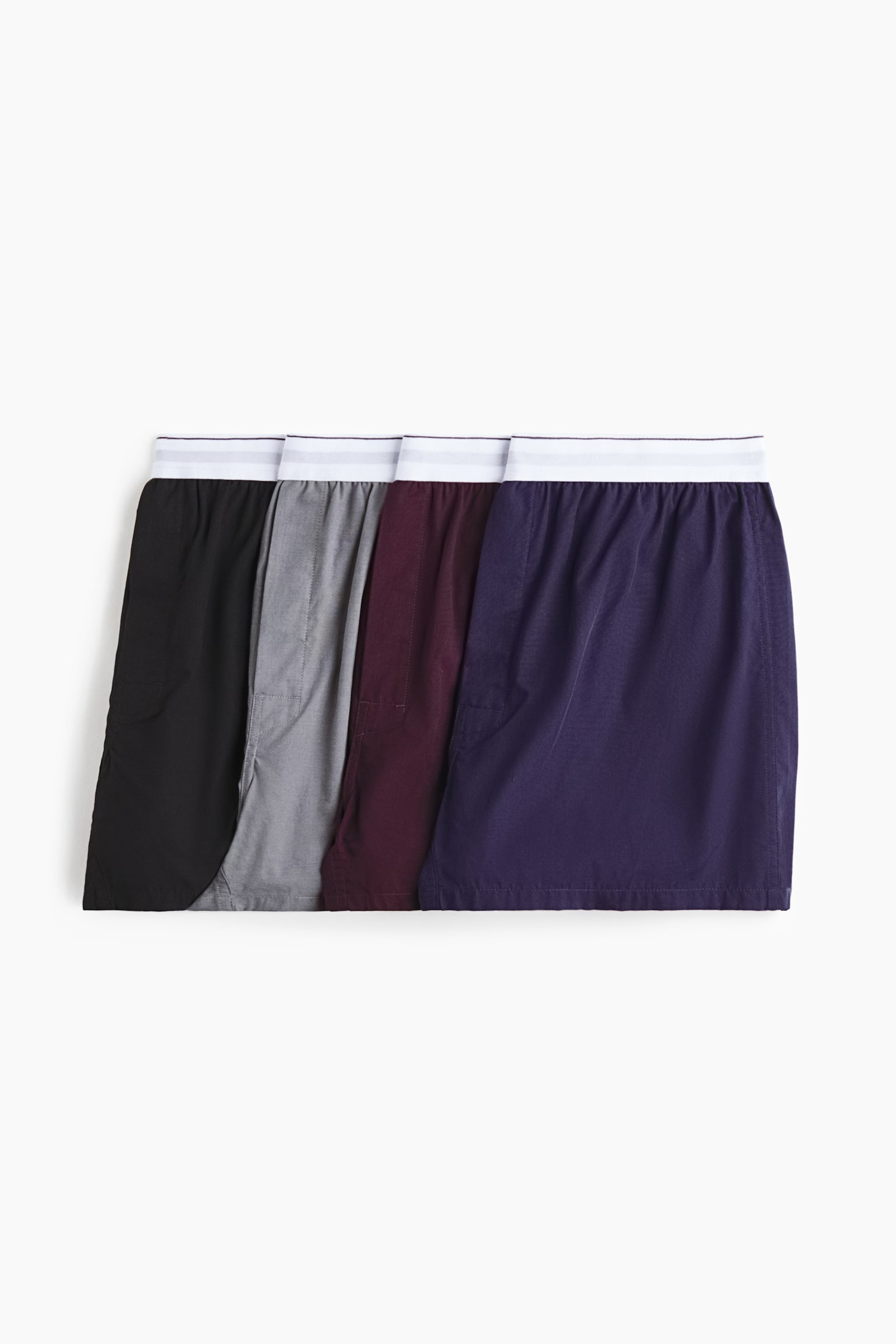 4-pack woven boxer shorts - Navy blue/Burgundy