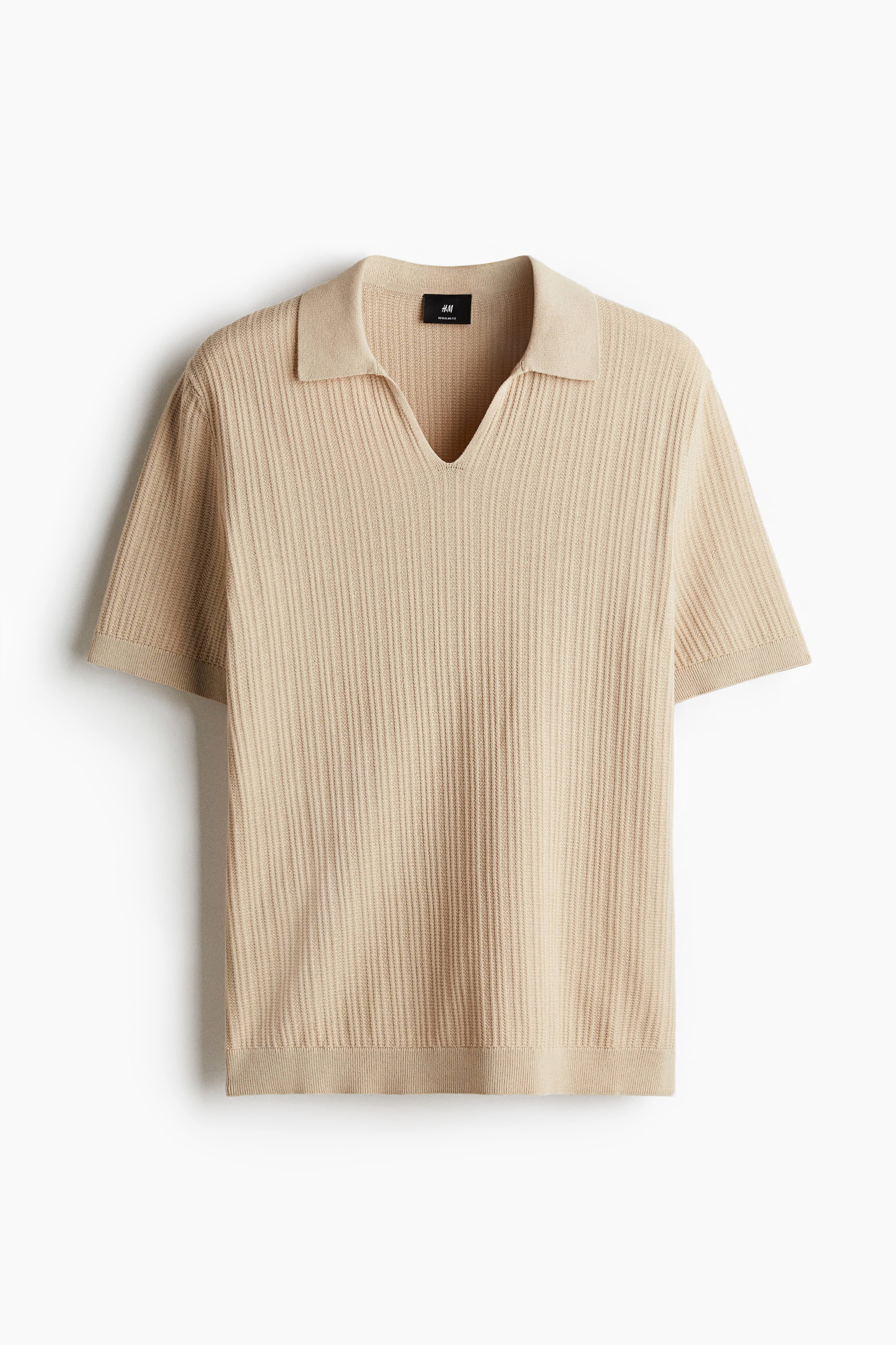 Polo in cotone pima Regular Fit - Beige/Crema/Verde salvia