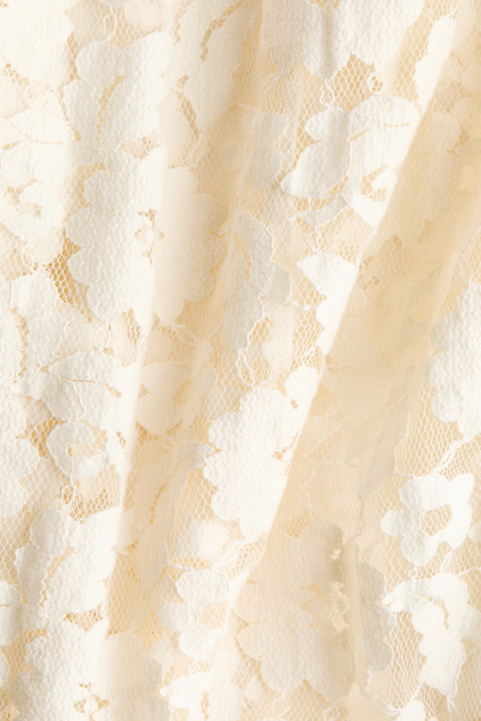 Lace midi skirt - Light beige - 2