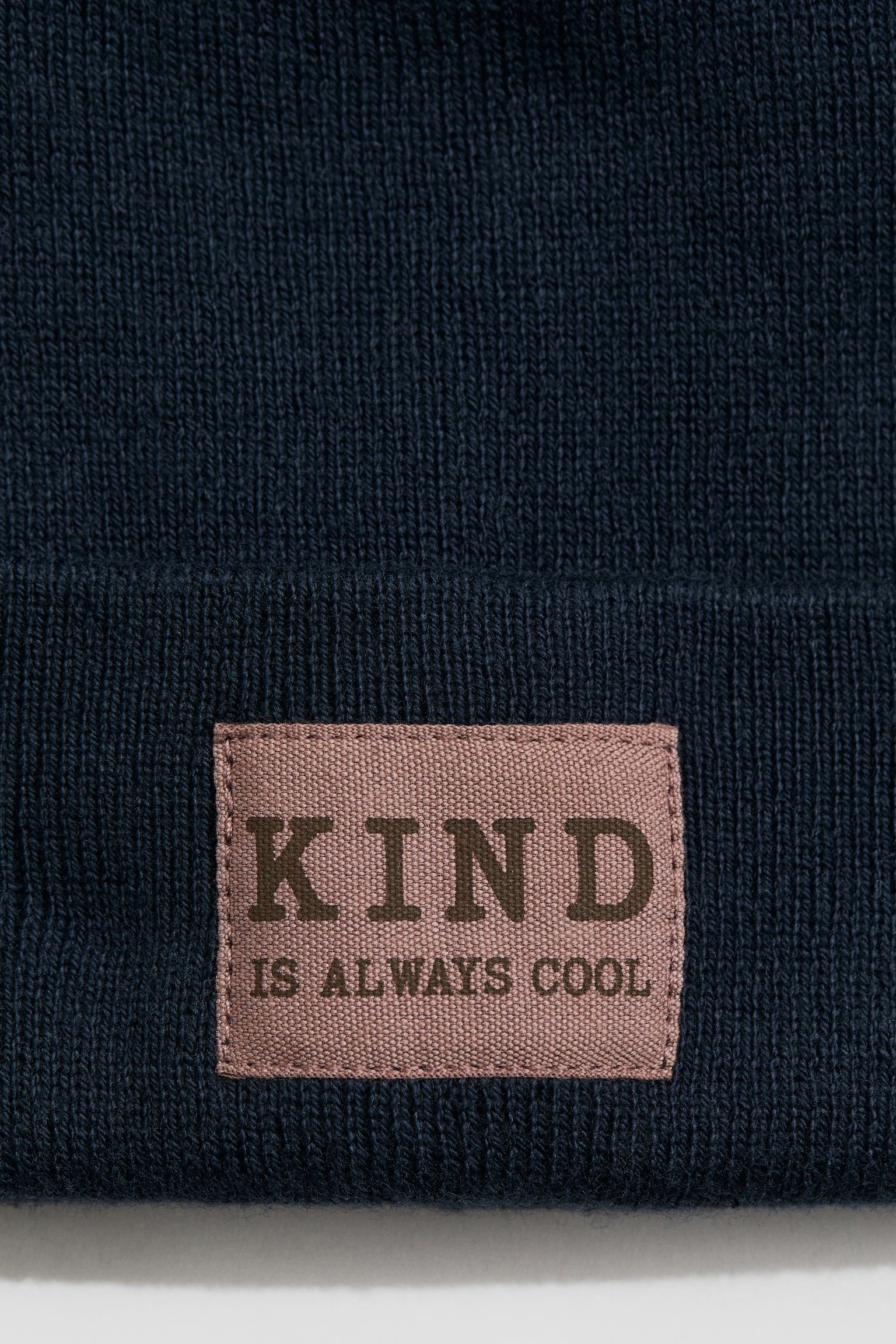 Fine-knit beanie - Navy blue - 2