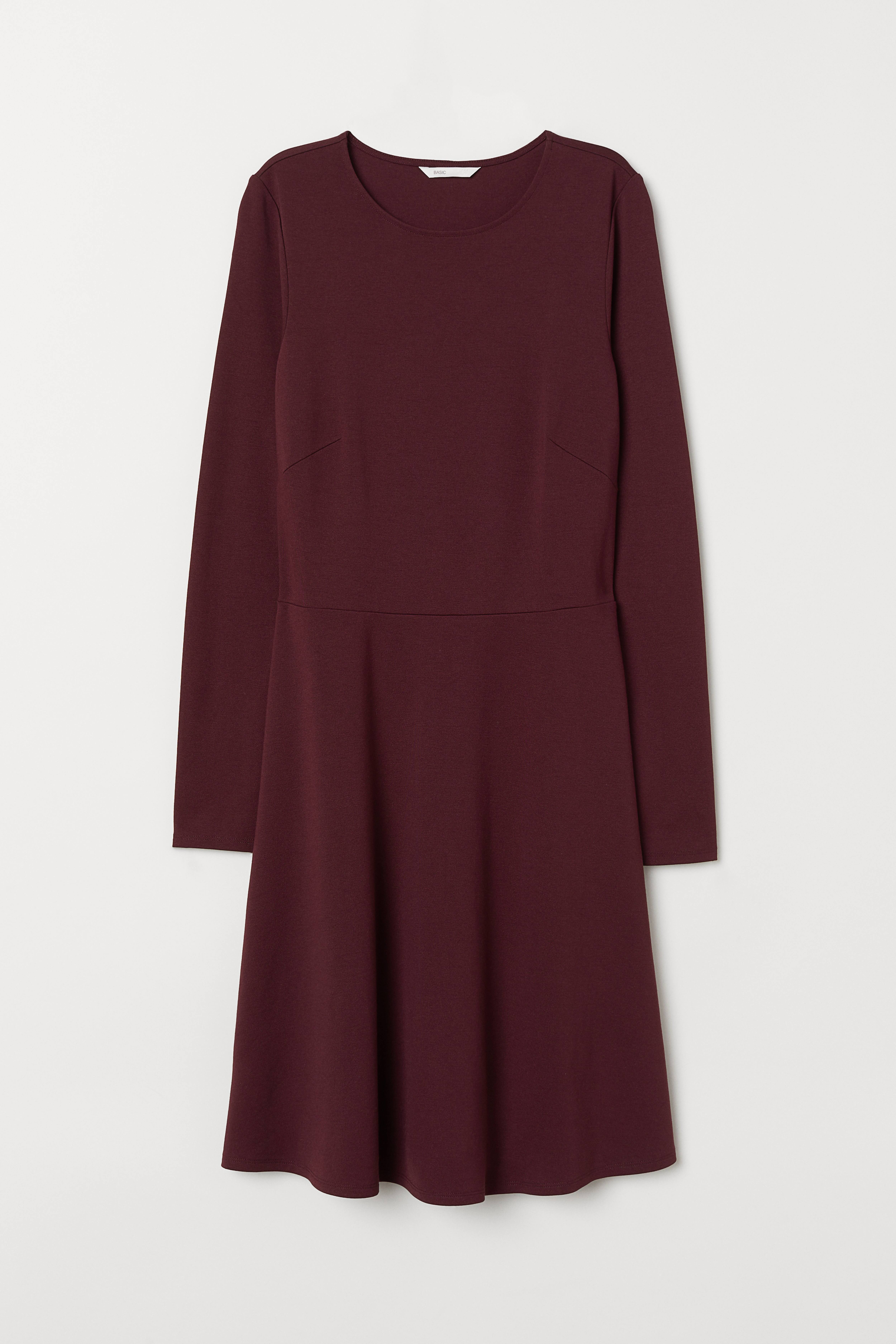 H&m burgundy fashion dress