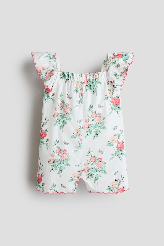 Детские комбинезоны H&M Floral-Print Cotton Romper Suit