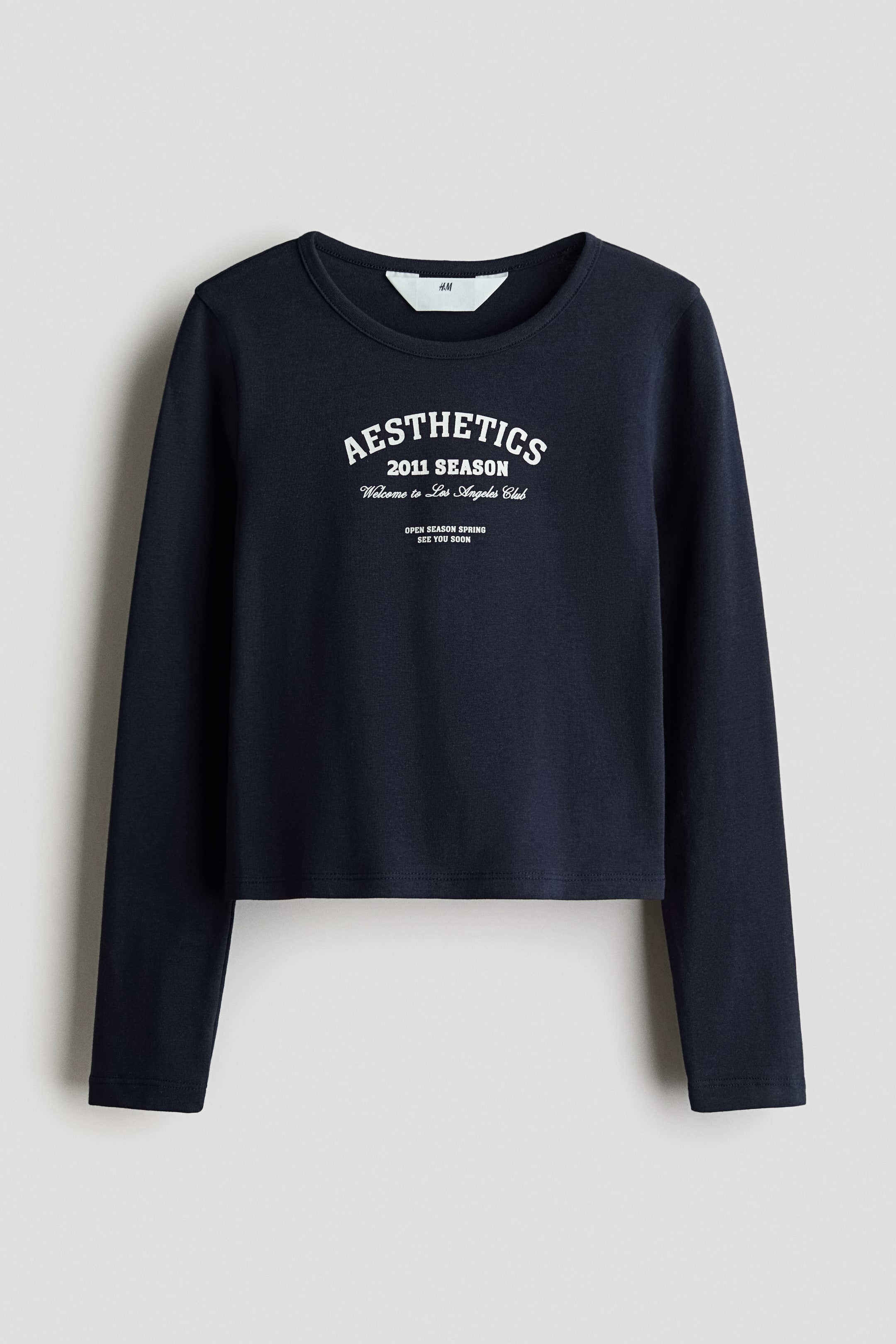 Prikaži veću sliku: Majica dugih rukava - Mornarsko plava/Aesthetics - Kids | H&M RS 1