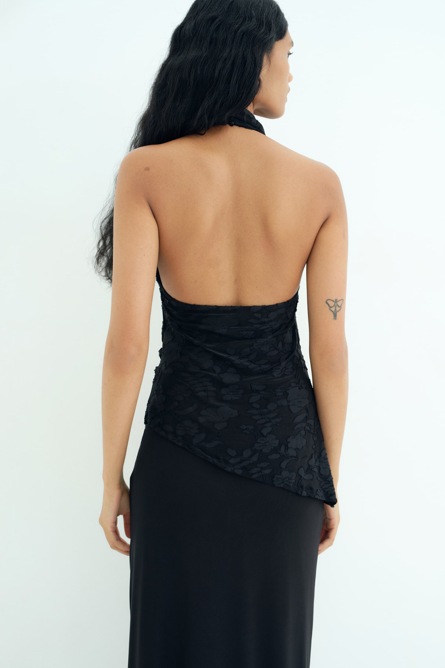 Haltertop - Zwart/Wit - 3