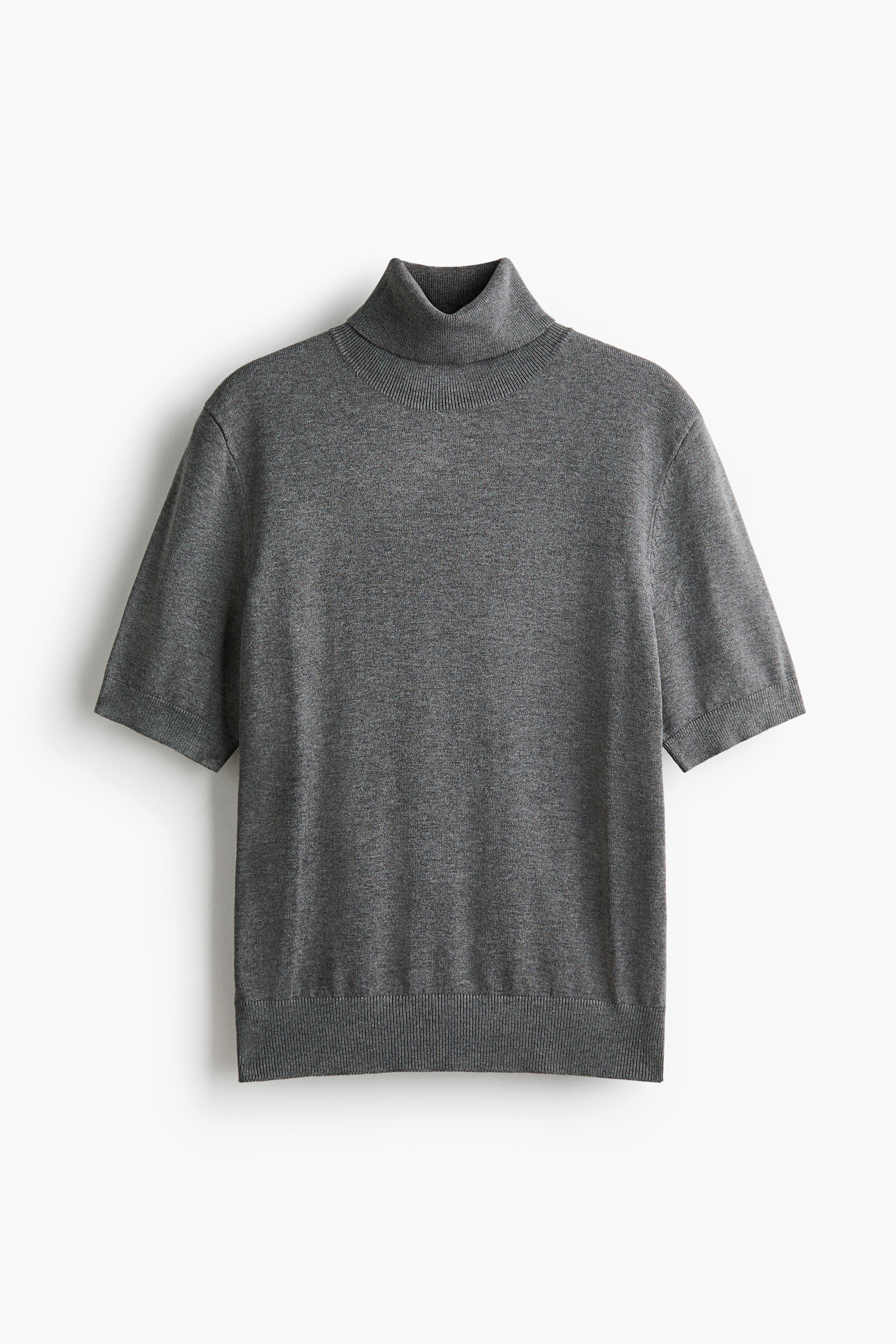Fine-Knit Turtleneck Top