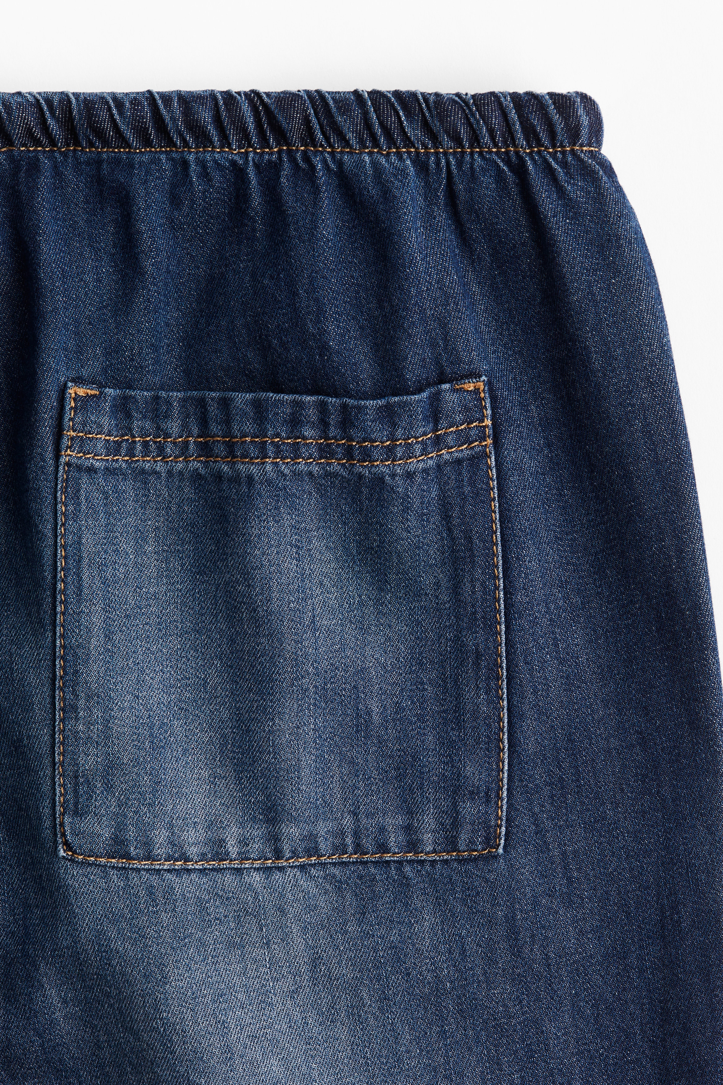 Denim drawstring trousers