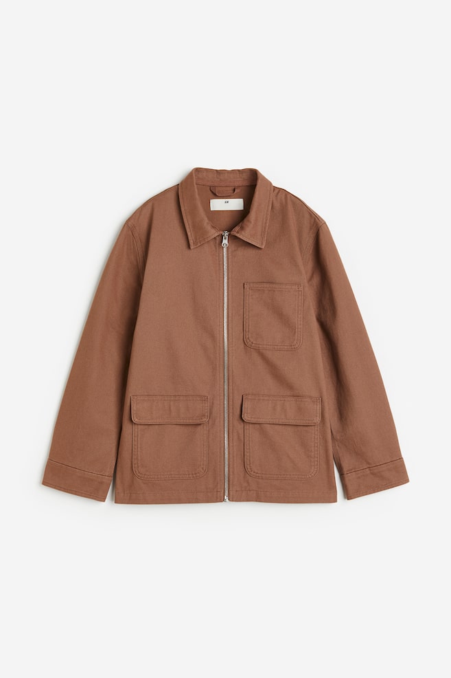 Twill jacket - Brown/Black