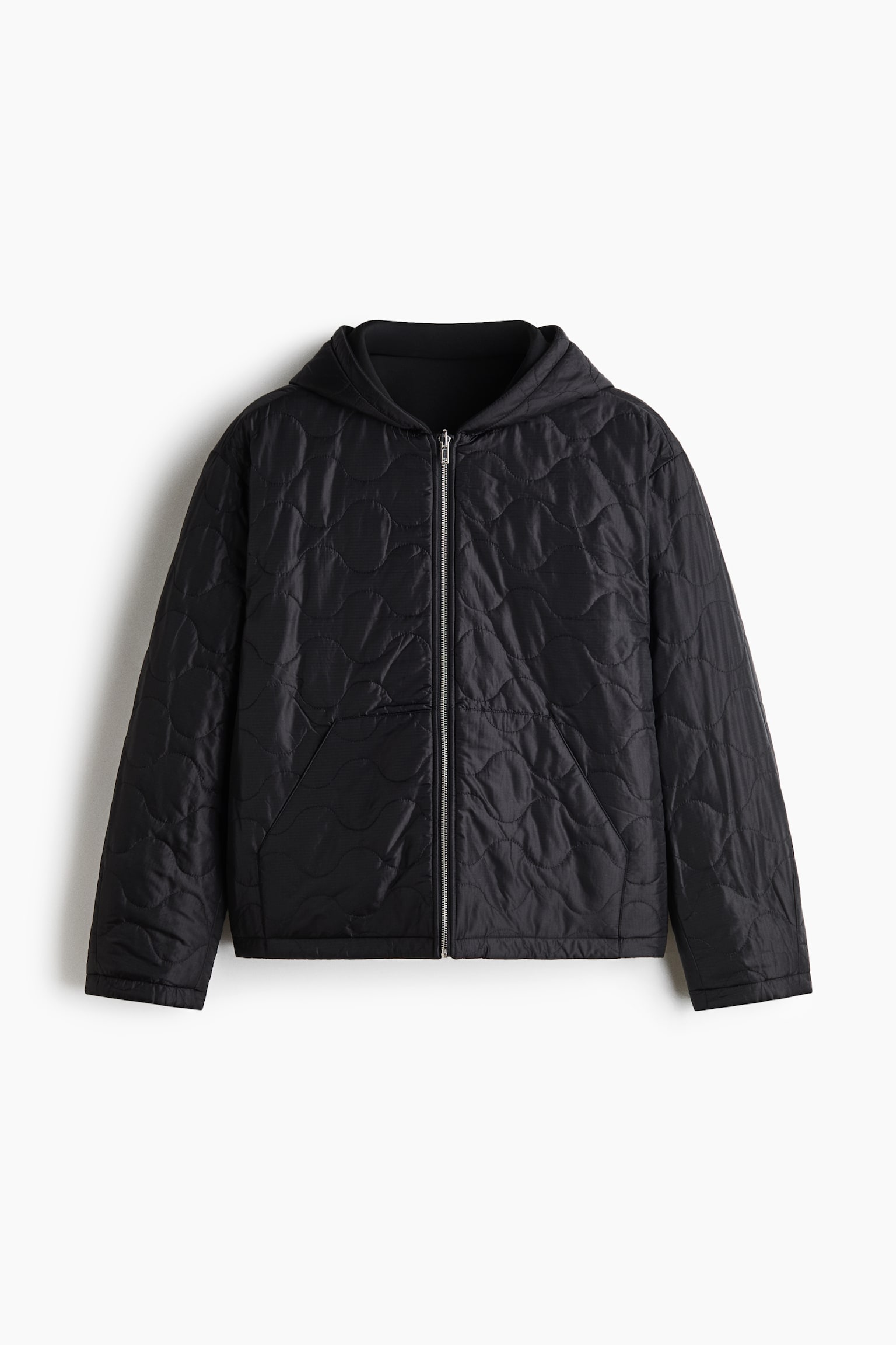 Мужская куртка H&M Reversible Hooded, цвет: Чёрный — фото 1