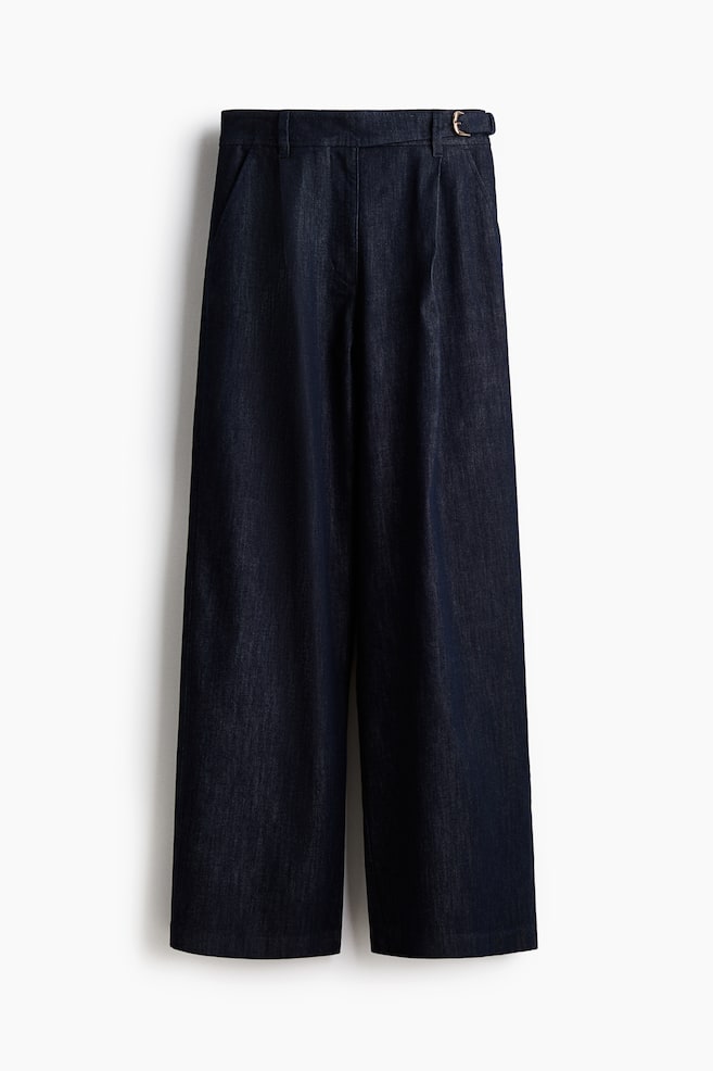 Wide High Jeans - Dunkles Denimblau - 1