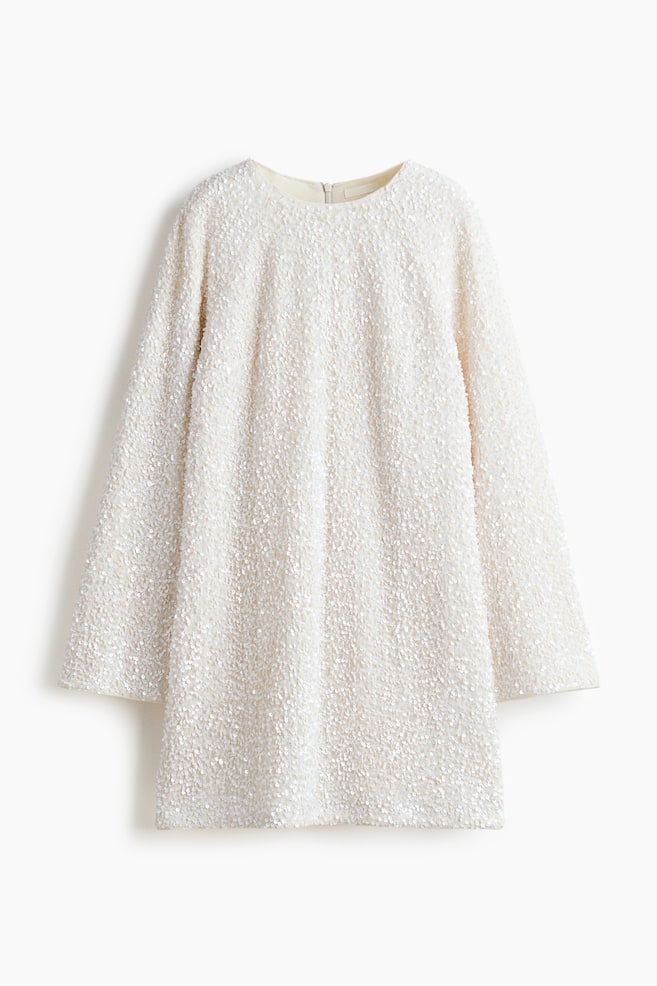 Minirobe à sequins - Blanc/Marron foncé - 1