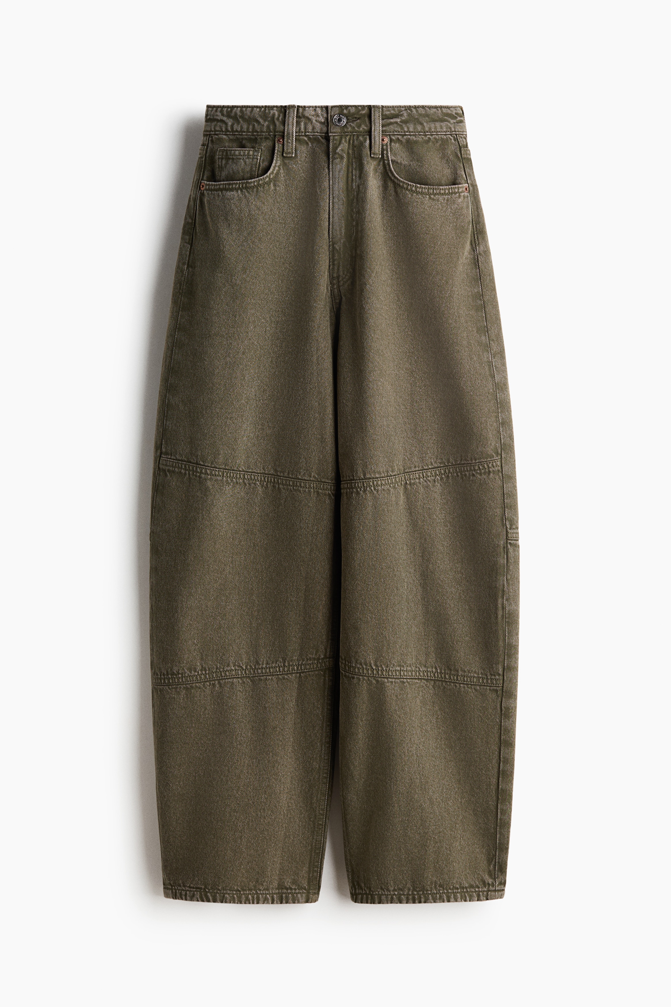 Barrel High Waist Jeans - Kakigroen