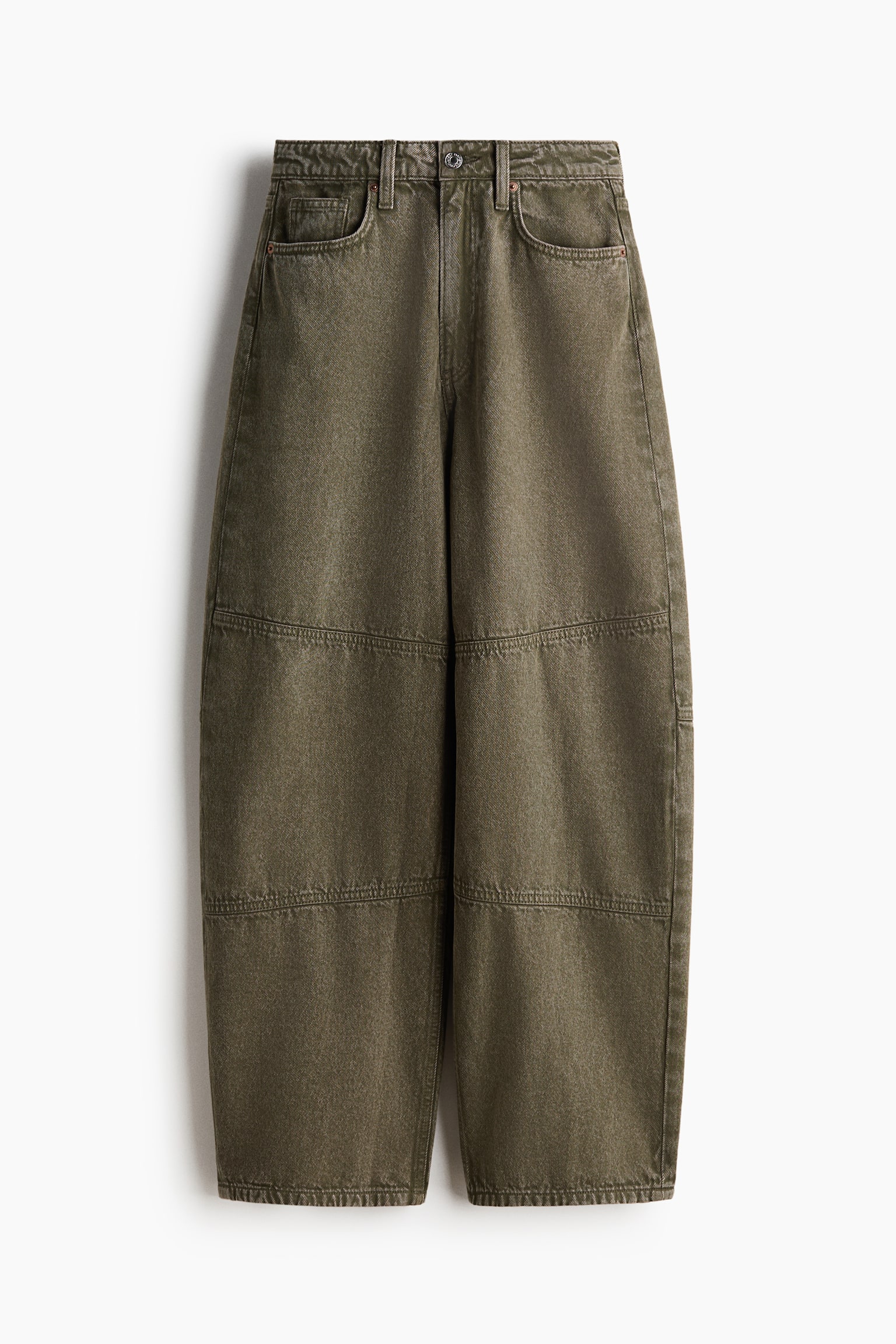 Barrel High Waist Jeans - Khakigrün