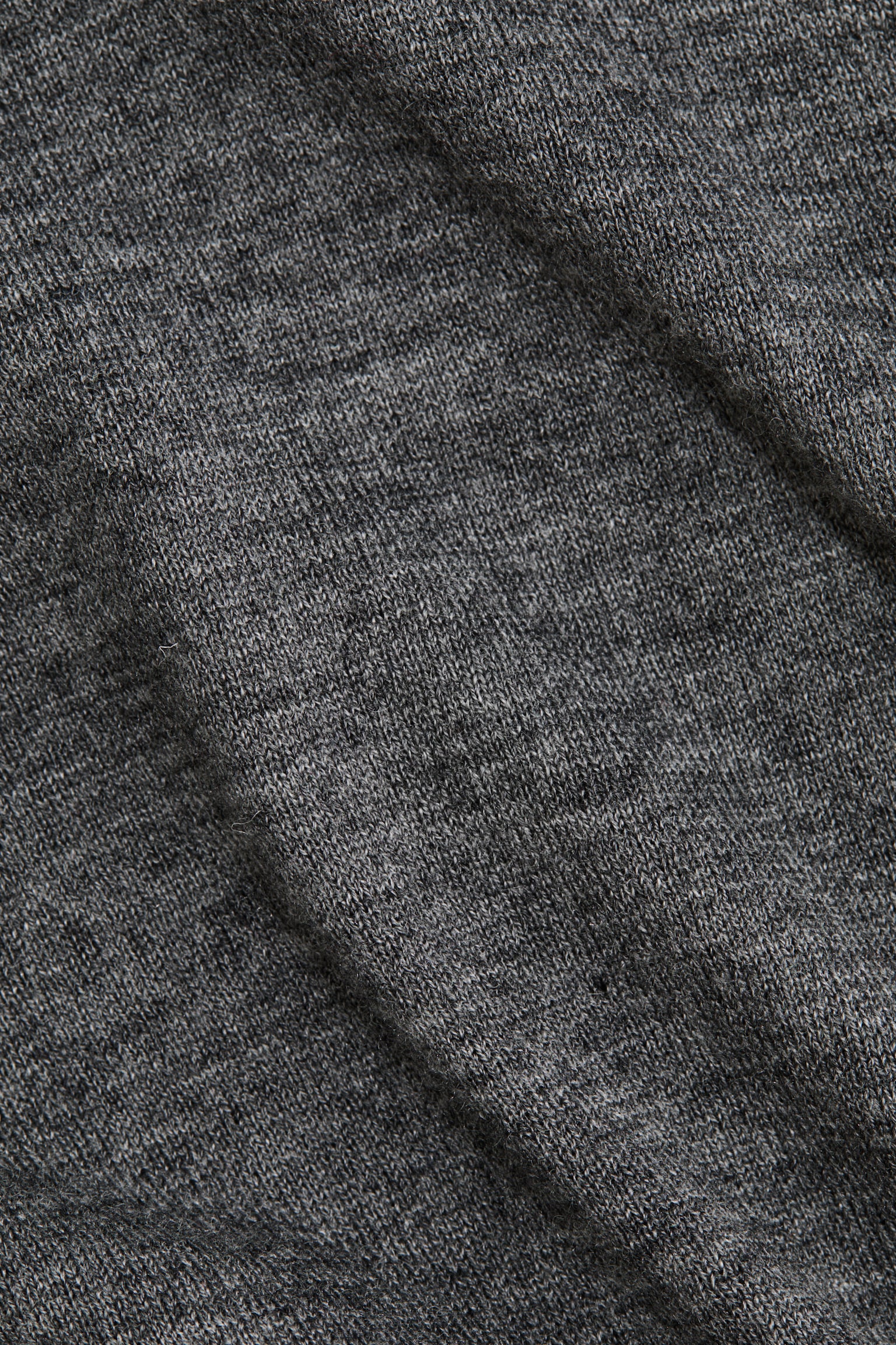 Женский свитер H&M Wool-Blend V-Neck, цвет: Тёмный серый меланжевый — фото 7