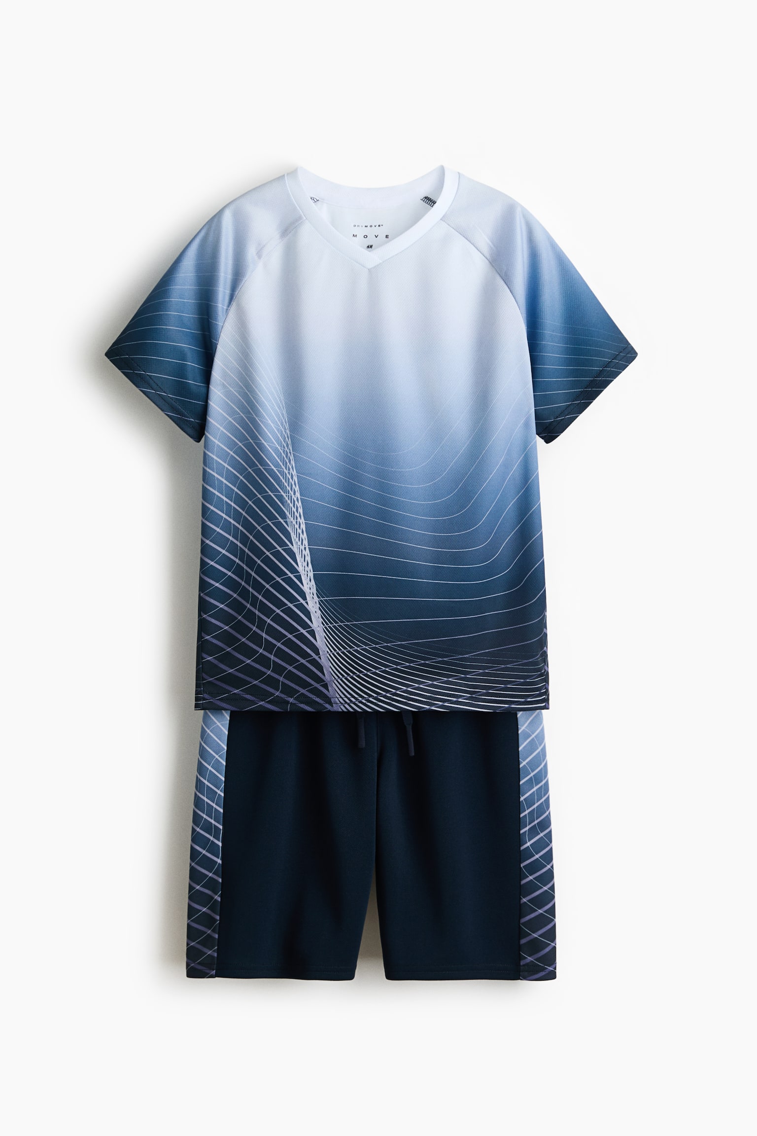 2-Piece Soccer Set with DryMove™ - Navy blue/patterned/Light gray/10/Red/patterned - 1
