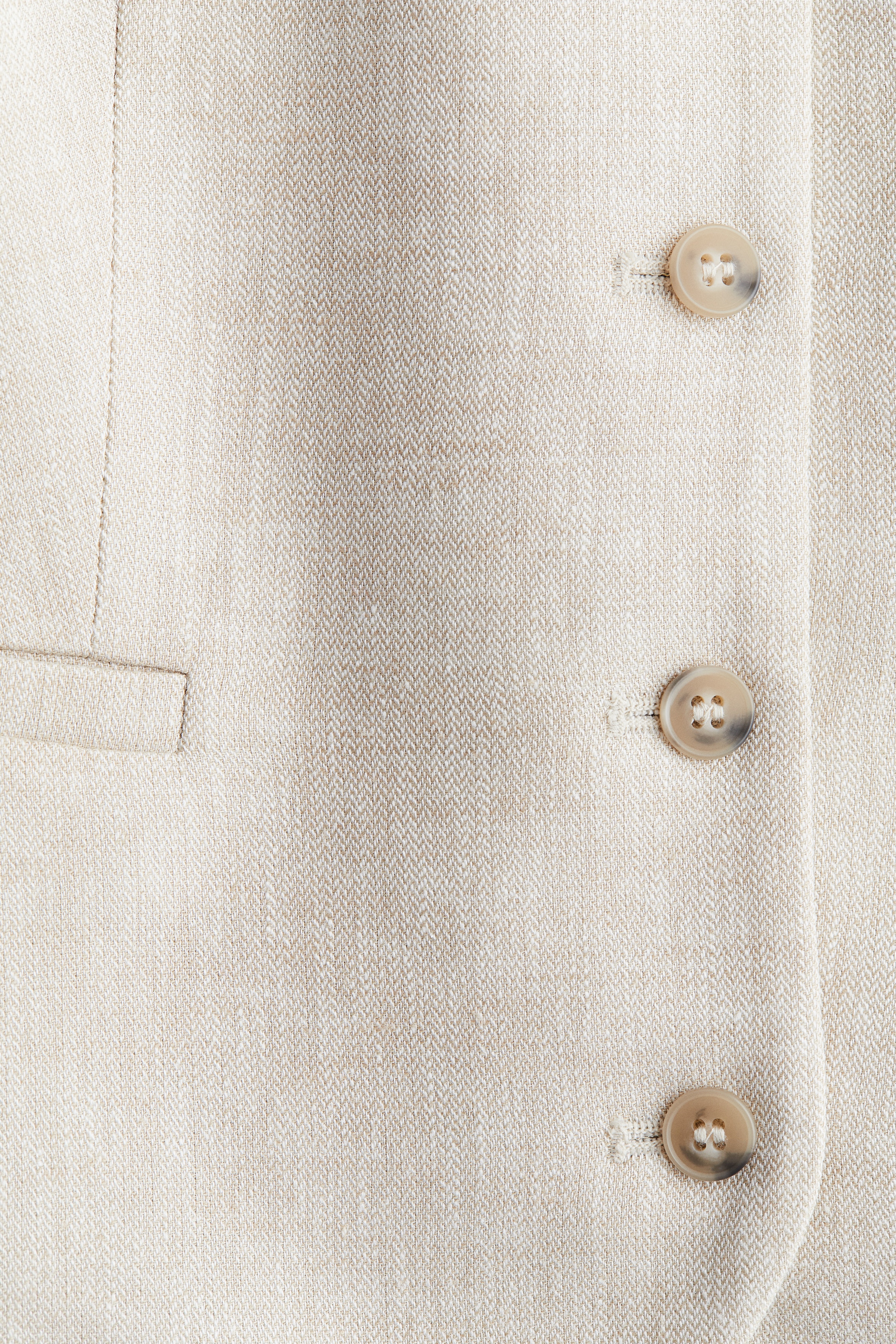 Linen-blend suit waistcoat