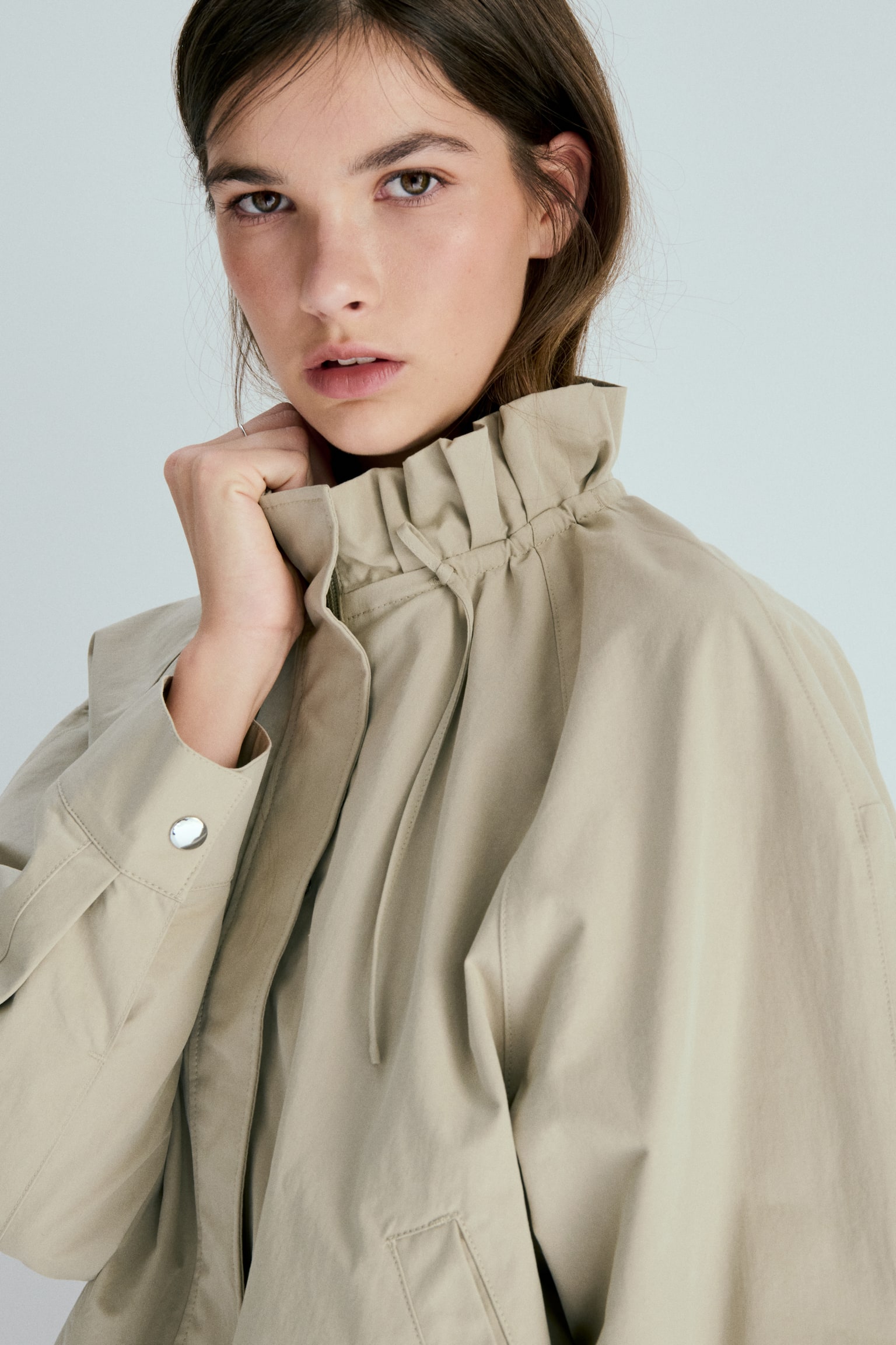 Саржева куртка - Бежевий - 7
