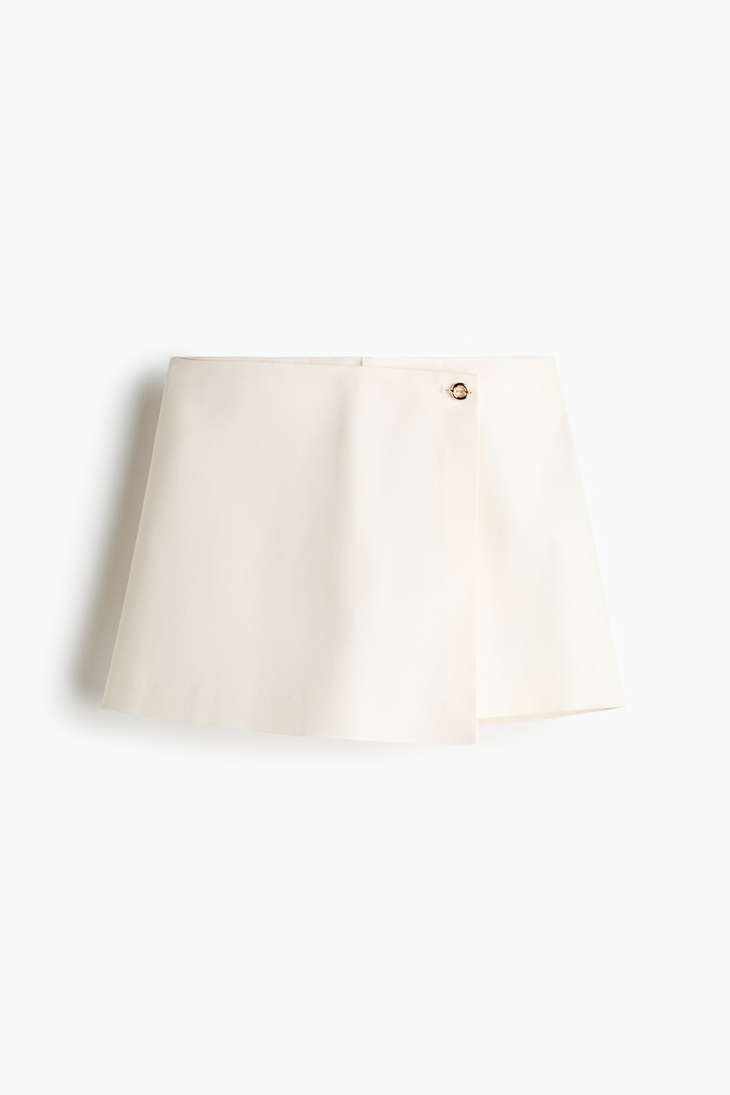 Falda short cruzada - Crema/Beige claro