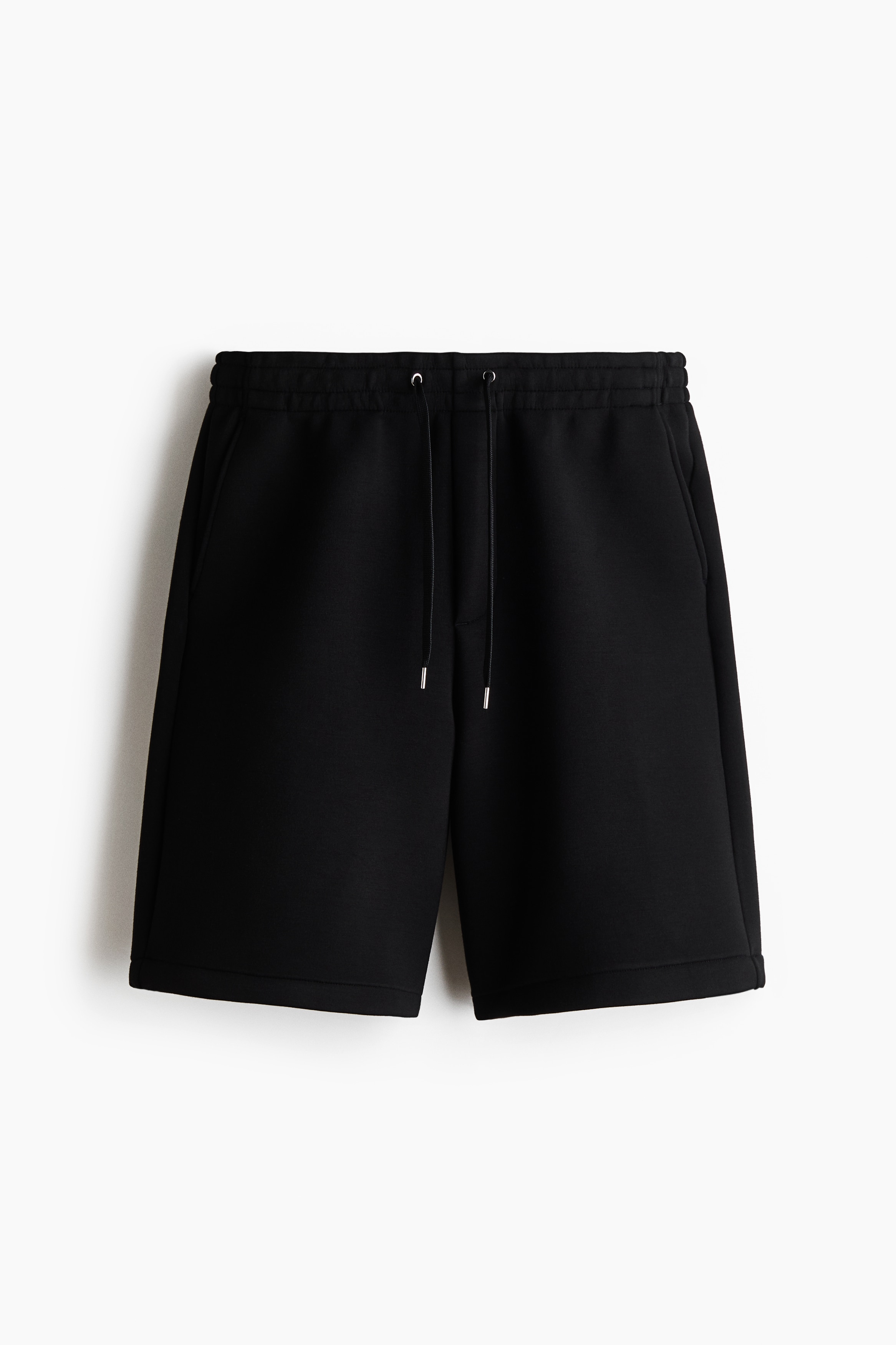 Relaxed-Fit Scuba Shorts-Black