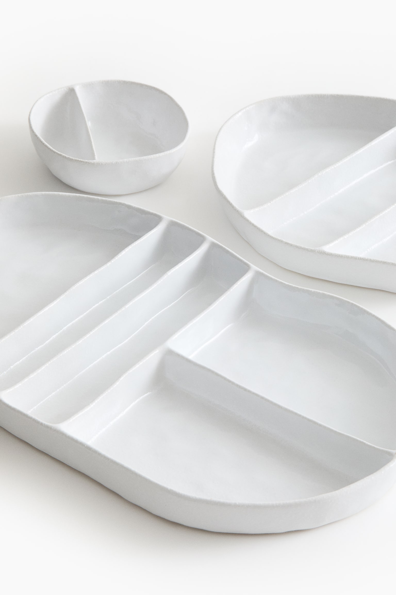 Speckled serving bowl - White - 5