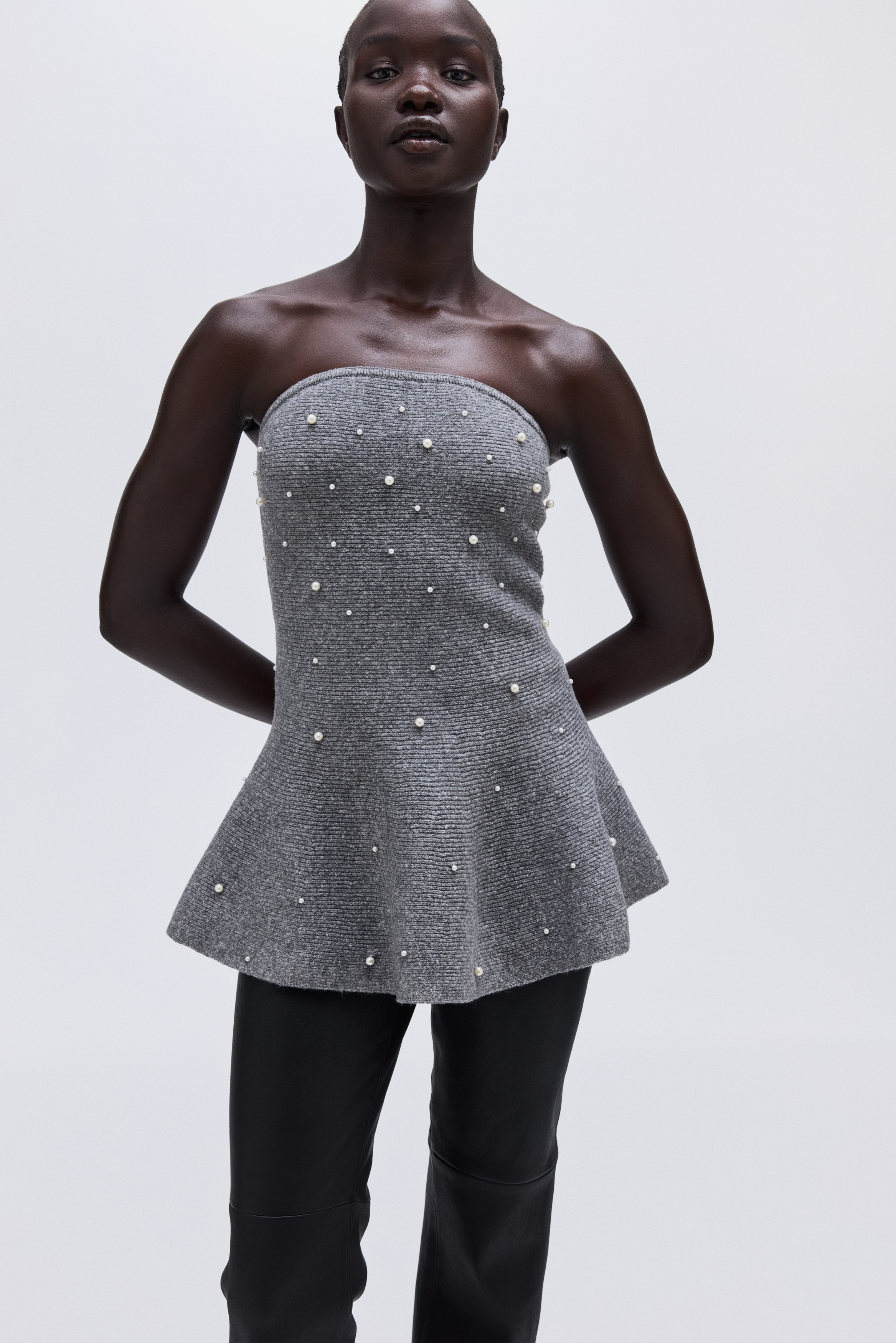 も*め様 melt the lady beads open tops（グレー） も*め様 melt the lady beads open tops（グレー） メルトザレディ