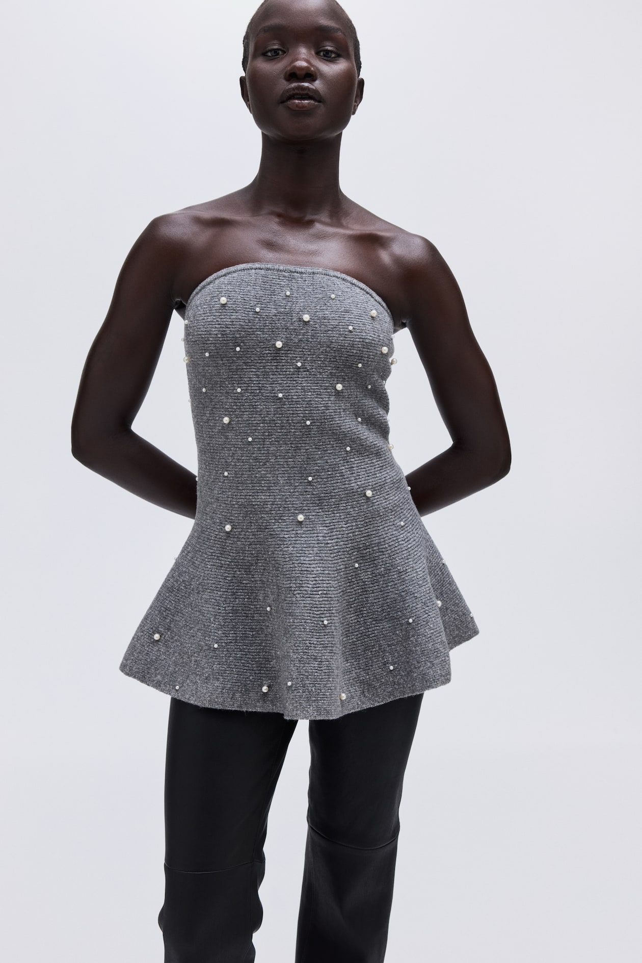 Bead-Embellished Bandeau Top - image 4